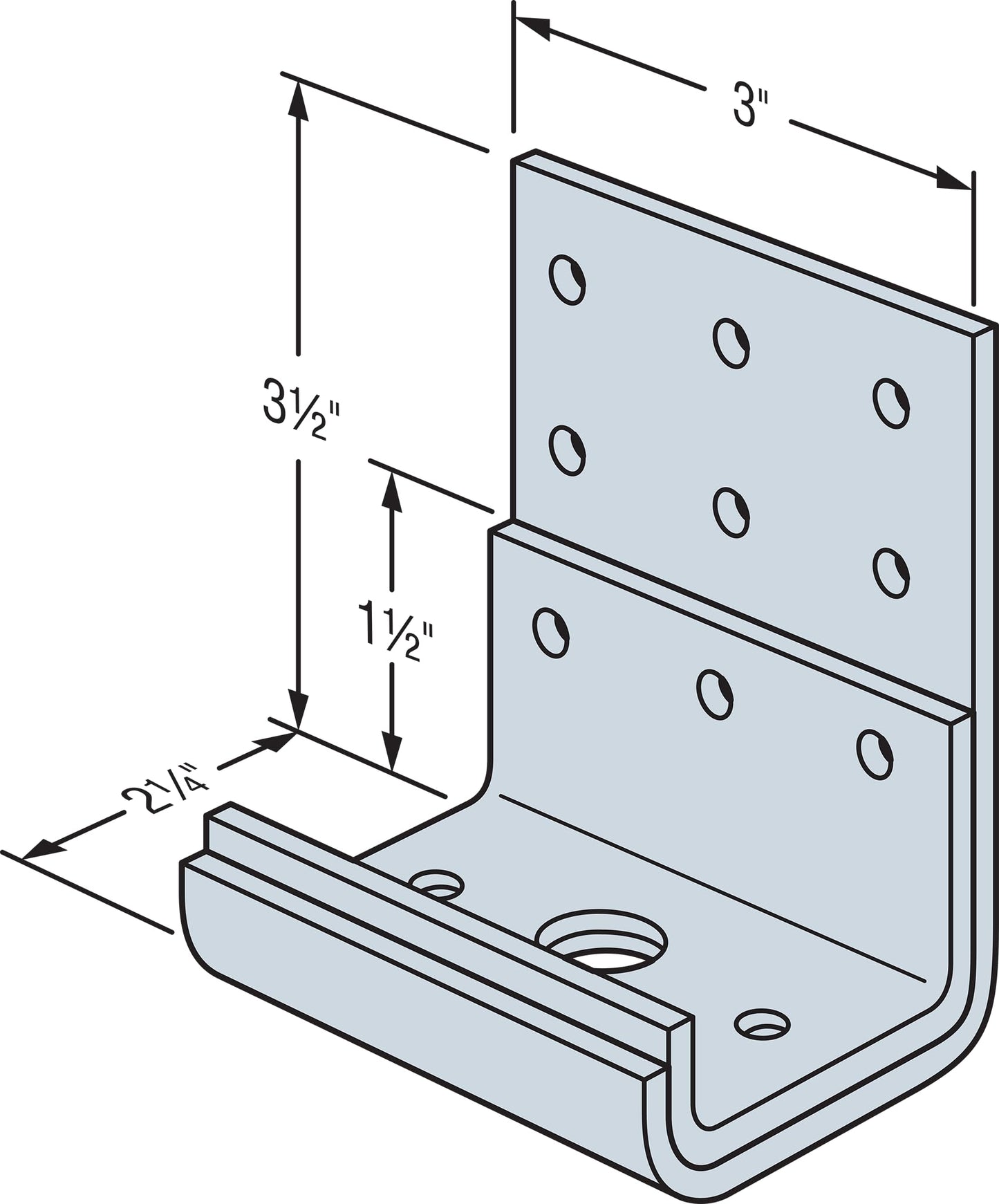 Simpson Strong-Tie RCKW3-R10 RCKW 3-in. Kneewall Connector Clip (Qty-10)