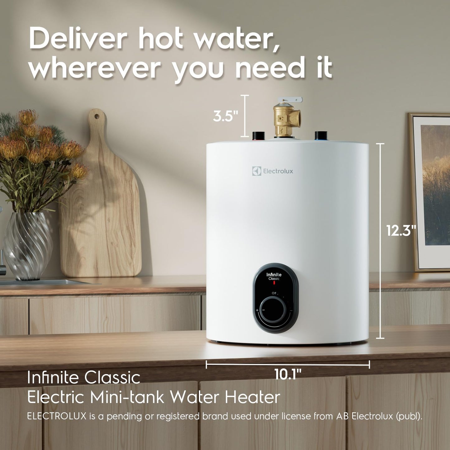 Electrolux 1.5 Gallon Mini Tank Water Heater, 120V Under Sink Instant Hot Water Heater, Point of Use Electric Water Heater with Plug in Cord for Kitchen, RV, Office