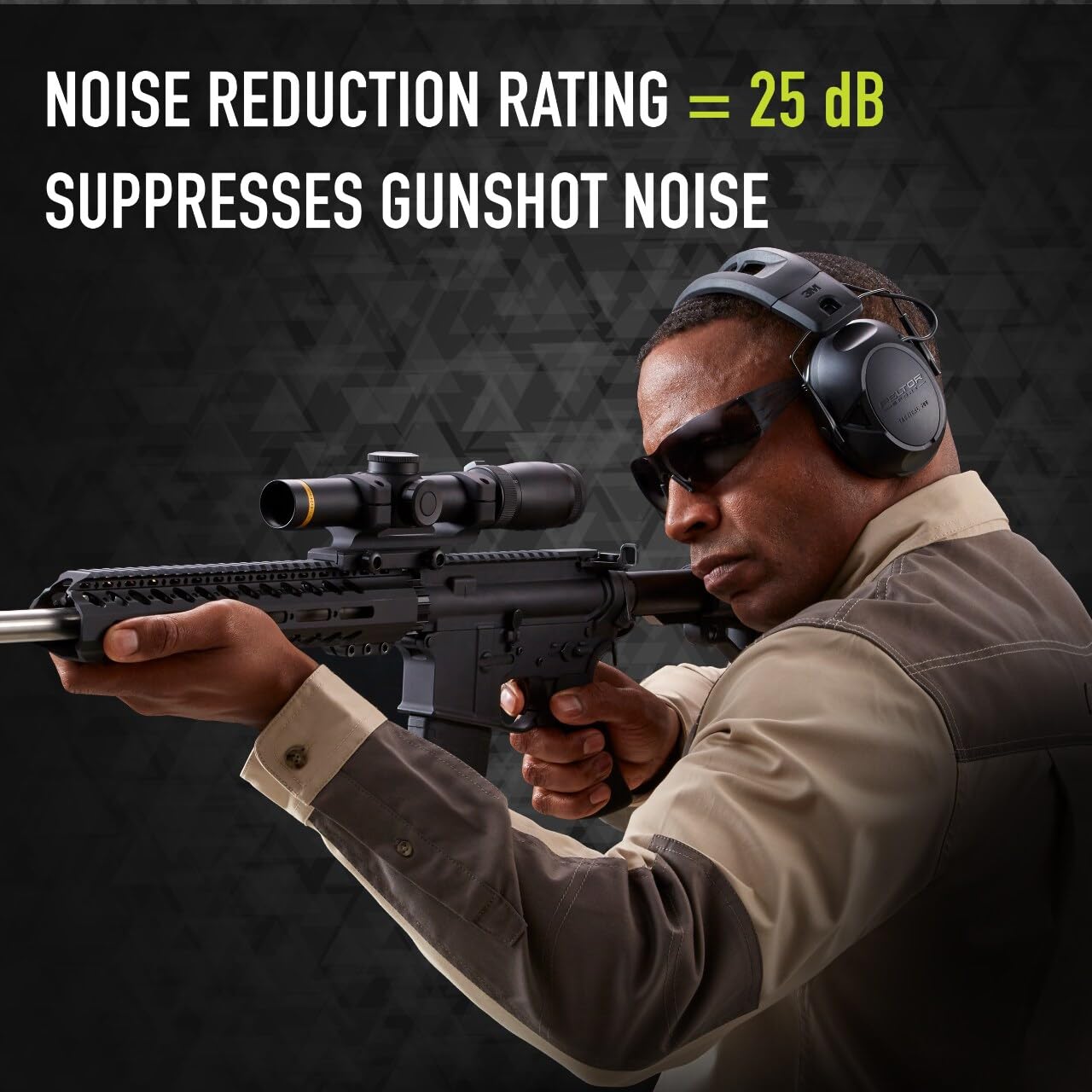 Peltor Sport Tactical 500 Bluetooth Hearing Protection Ear Muffs, 25 dB Noise Reduction Rating, Electronic Hearing Protection Headphones for Shooting, Hunting, Mowing, Construction, Concerts, & More