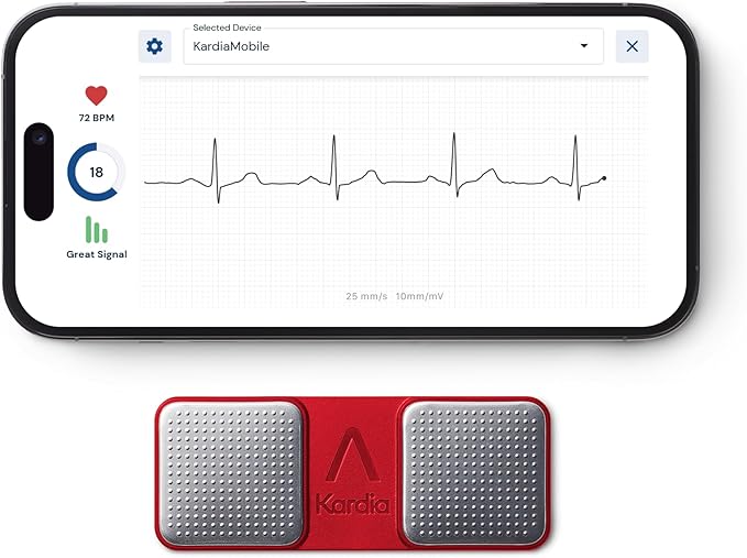 KardiaMobile 1-Lead Personal EKG Monitor ??Record at Home ??Detects AFib & Irregular Arrhythmias ??Easy Results in 30 Seconds ??Works w/Most Smartphones