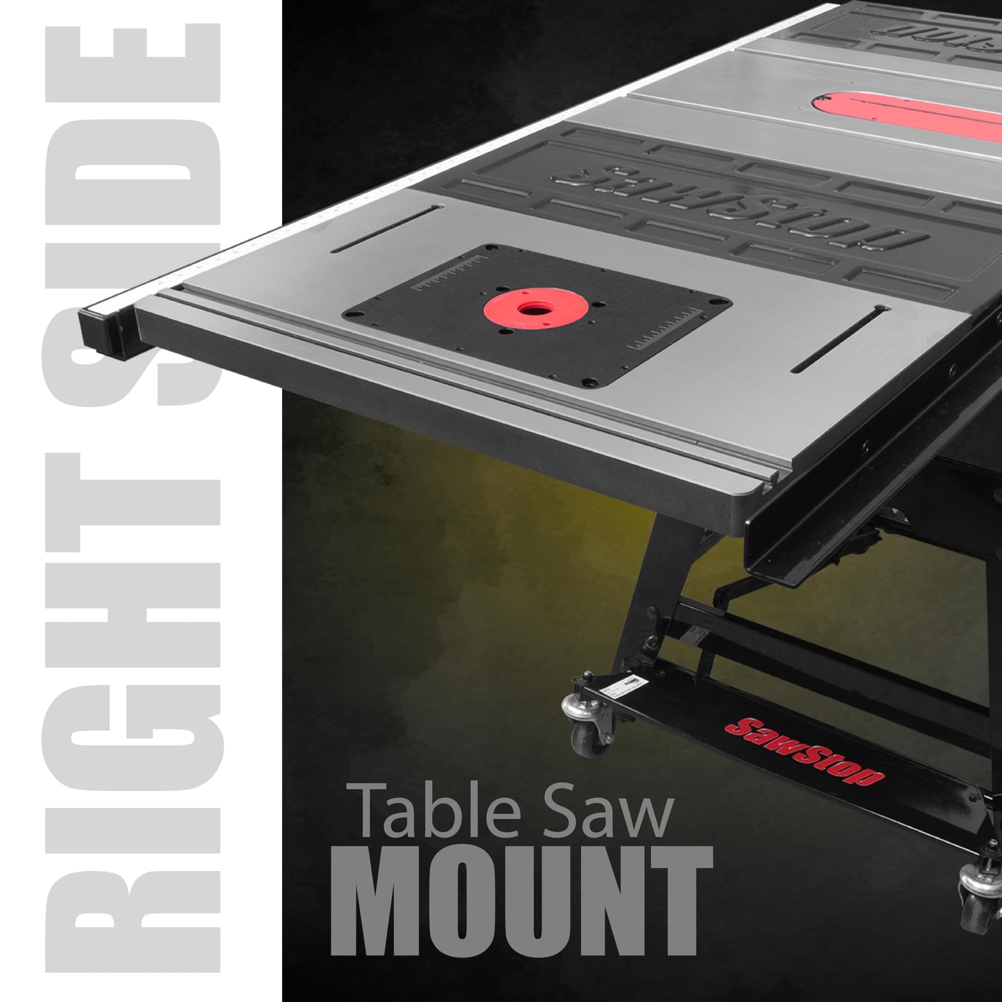 Cast Iron Table Saw Router Extension Wing, 27 inches by 16 inches, Fits Most Standard Size Contractor and Cabinet Table Saws, 9-1/4 inch by 11-3/4 inch Plate Opening, Premium Router Plate