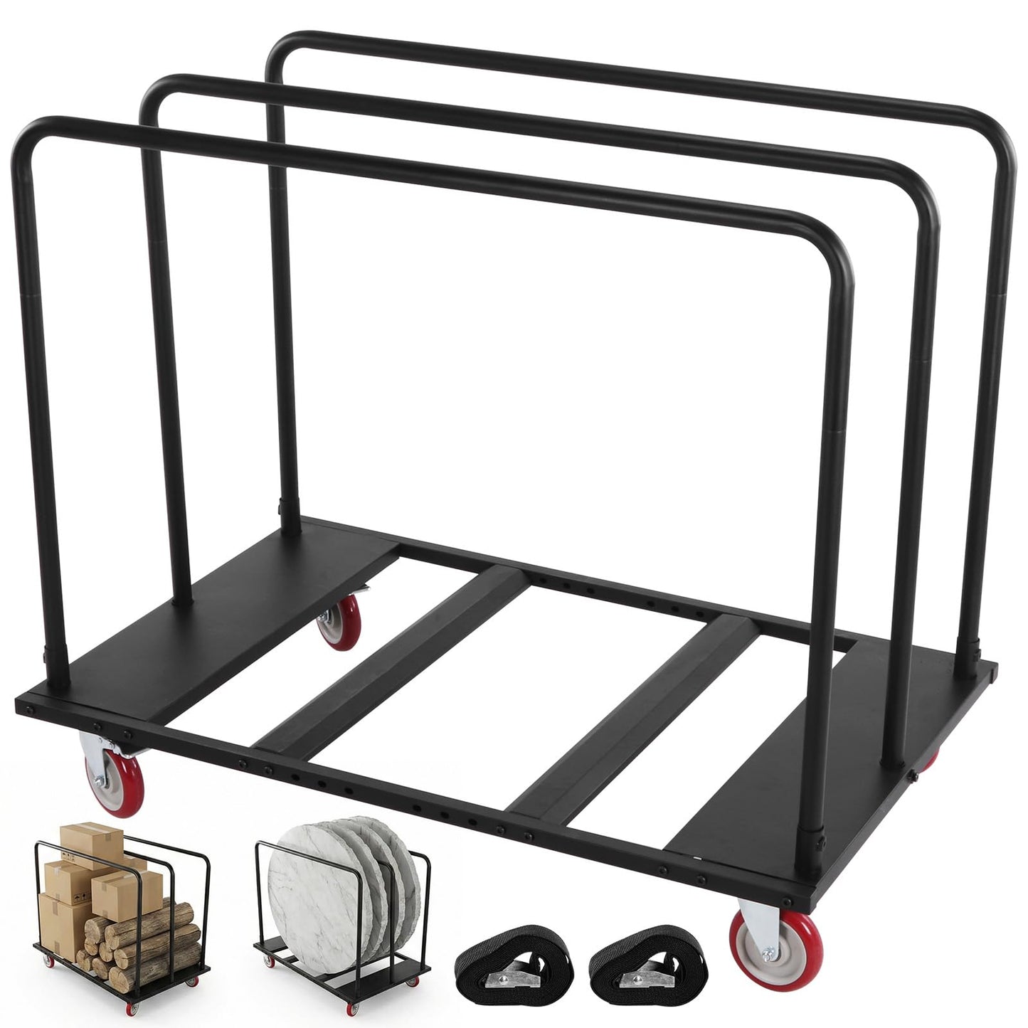 Heavy Duty Table Dolly with PU Swivel Wheels Heavy Duty Table Trolley 1800 LBS for Party Events Hotel Factory Warehouse