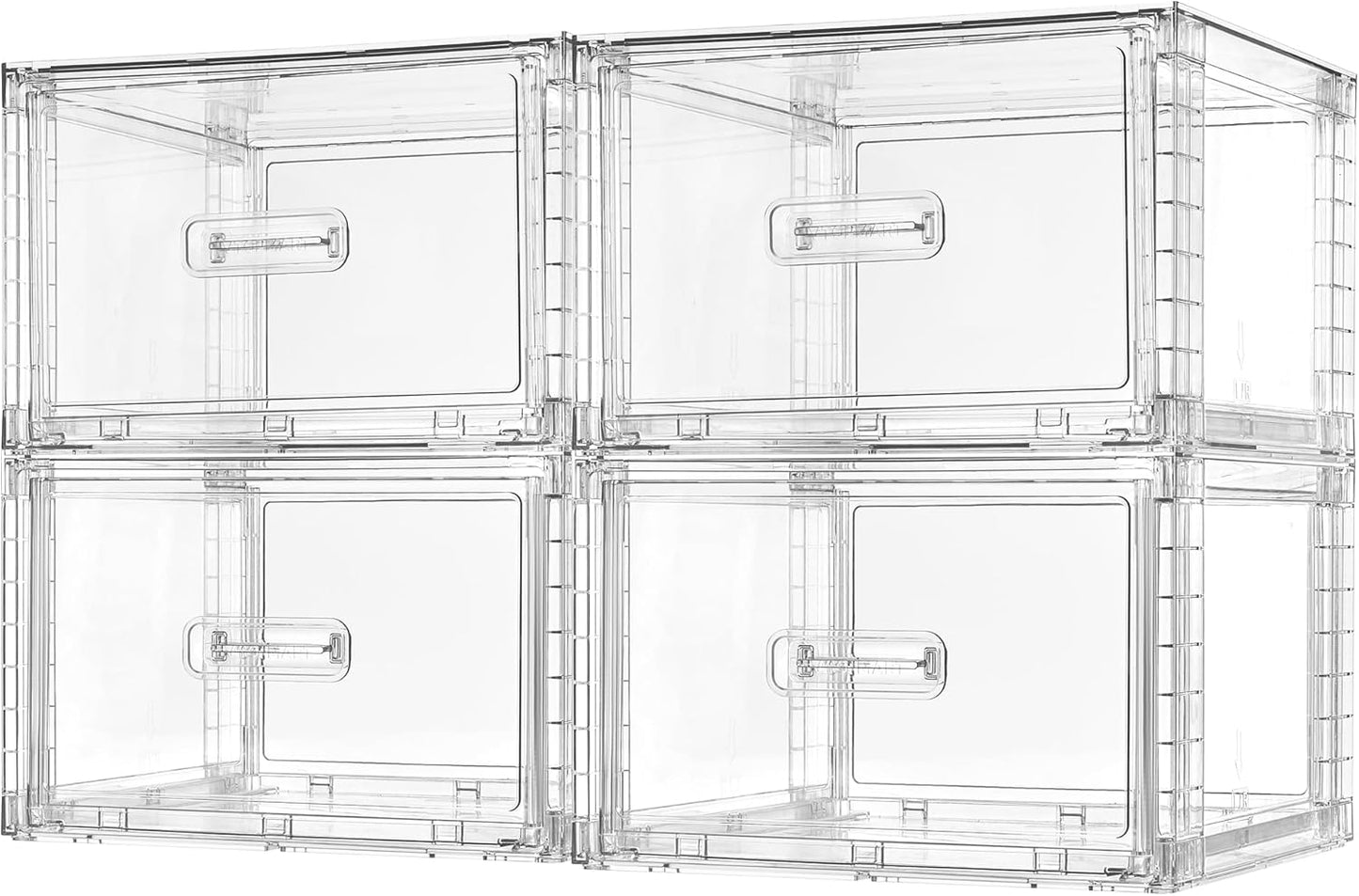 Vtopmart 18QT Clear Stackable Storage Drawers - Easy Assembly Closet Organizers | Medium Plastic Bins for Kitchen & Bathroom