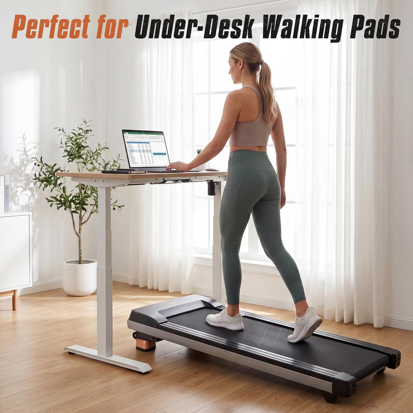 ACOCO Treadmill Incline Riser Blocks and Walking Pad Mat 8 Pcs, Stackable Vibration Pads for Hardwood Floors, Anti-Slip Equipment Base for Home Gym, High Density