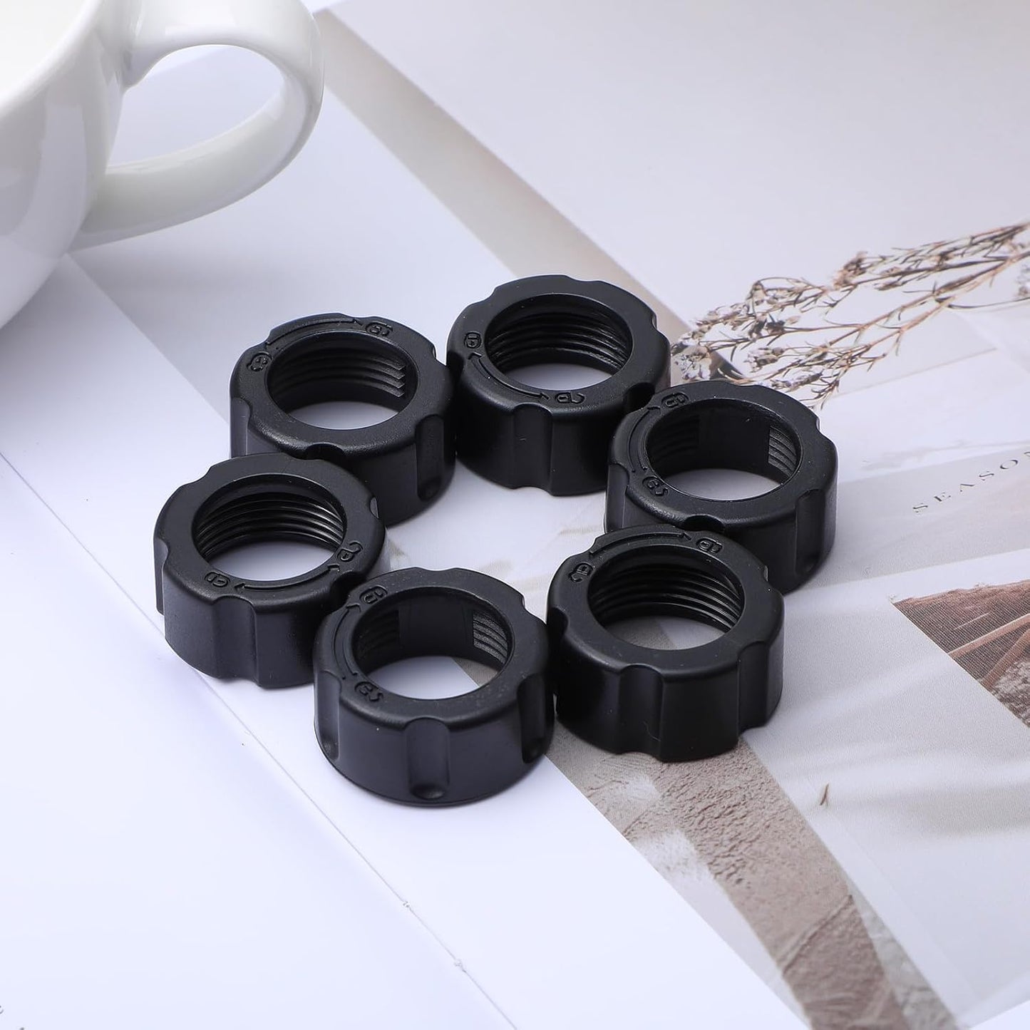 SynHHergyx 6 17mm PCS Tightening Nut for Replacement Car Mount Screw-On for Ball Head, Tightening Nut Ball Fixed