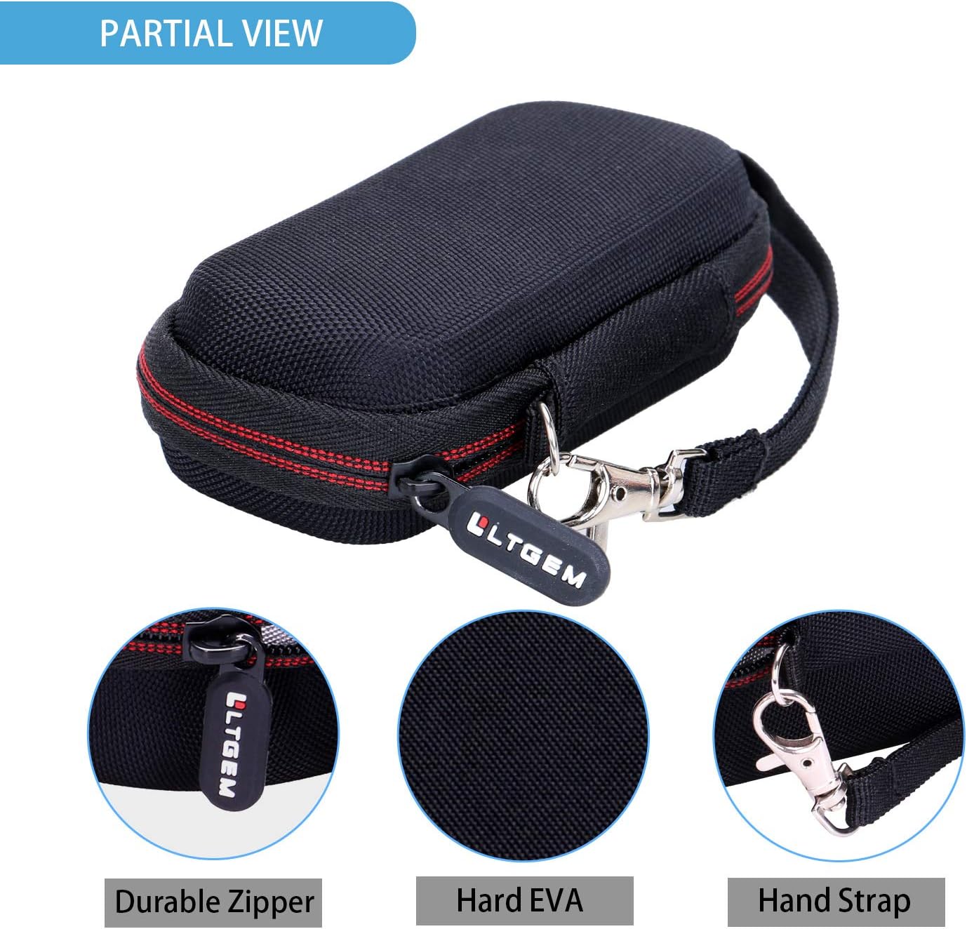 4.1"x2.1"x0.7"), LTGEM Case Compatible with Digital Voice Recorder Voice Activated Recorder(Inside: Black+Grey
