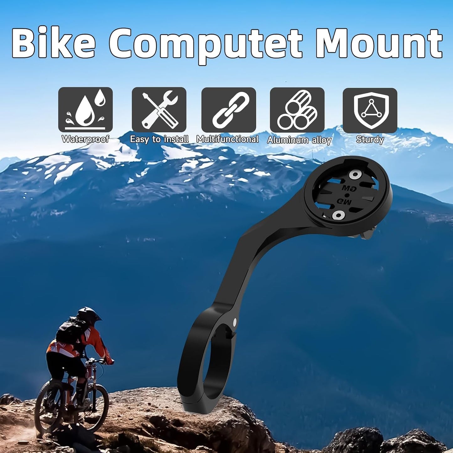 ZIDAOKA 25.6mm 31.8mm Bike GPS Computer Mount for Garmin,Out Front Bike Mount for Riders,Cycling Bracket