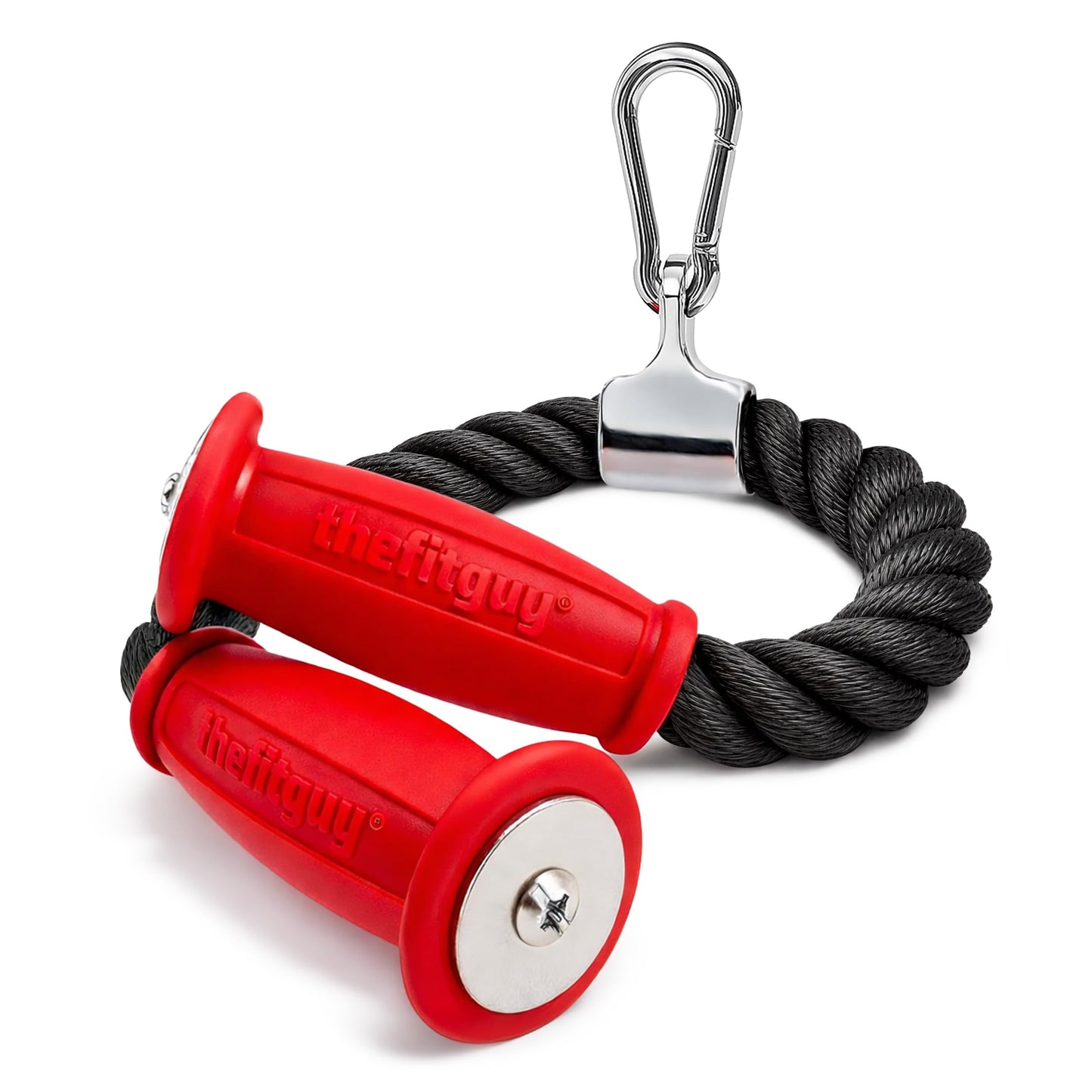 THEFITGUY Ergonomic Tricep Rope | 30” Non-Slip Cable Attachment | Wrist Pressure Relief | Grip Strength & Forearm Activation | Home & Commercial Gym Accessory | for Cable Machine & Smart Gym