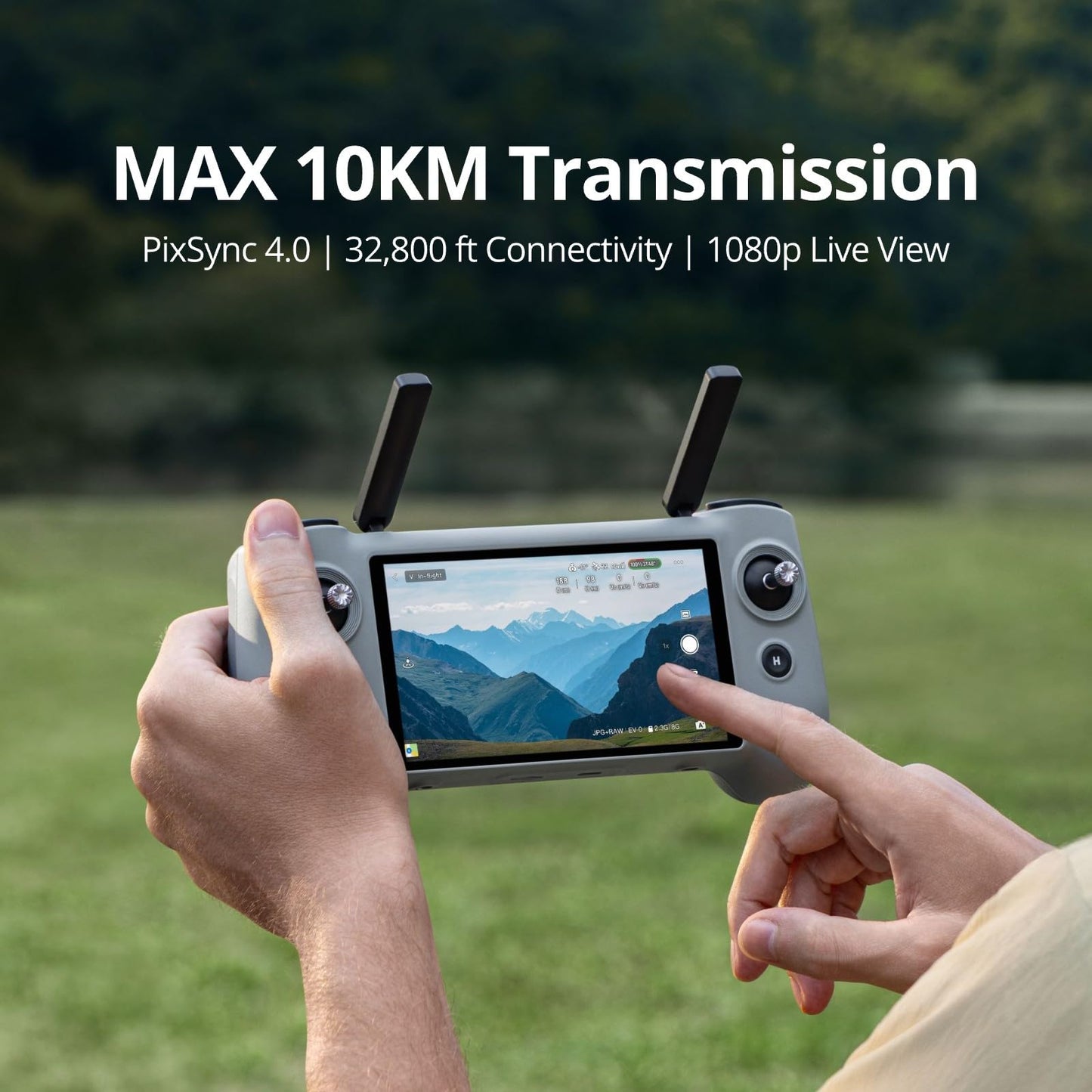 Potensic Atom 2 Fly More Combo with RC PTD 1, Drones with Camera for Adults 4K Video, 8K Photo, 10KM Transmission, 96 Mins Flight, 3-Axis Gimbal, AI Track, Vertical Shooting, AI Night Shot, Under 249g