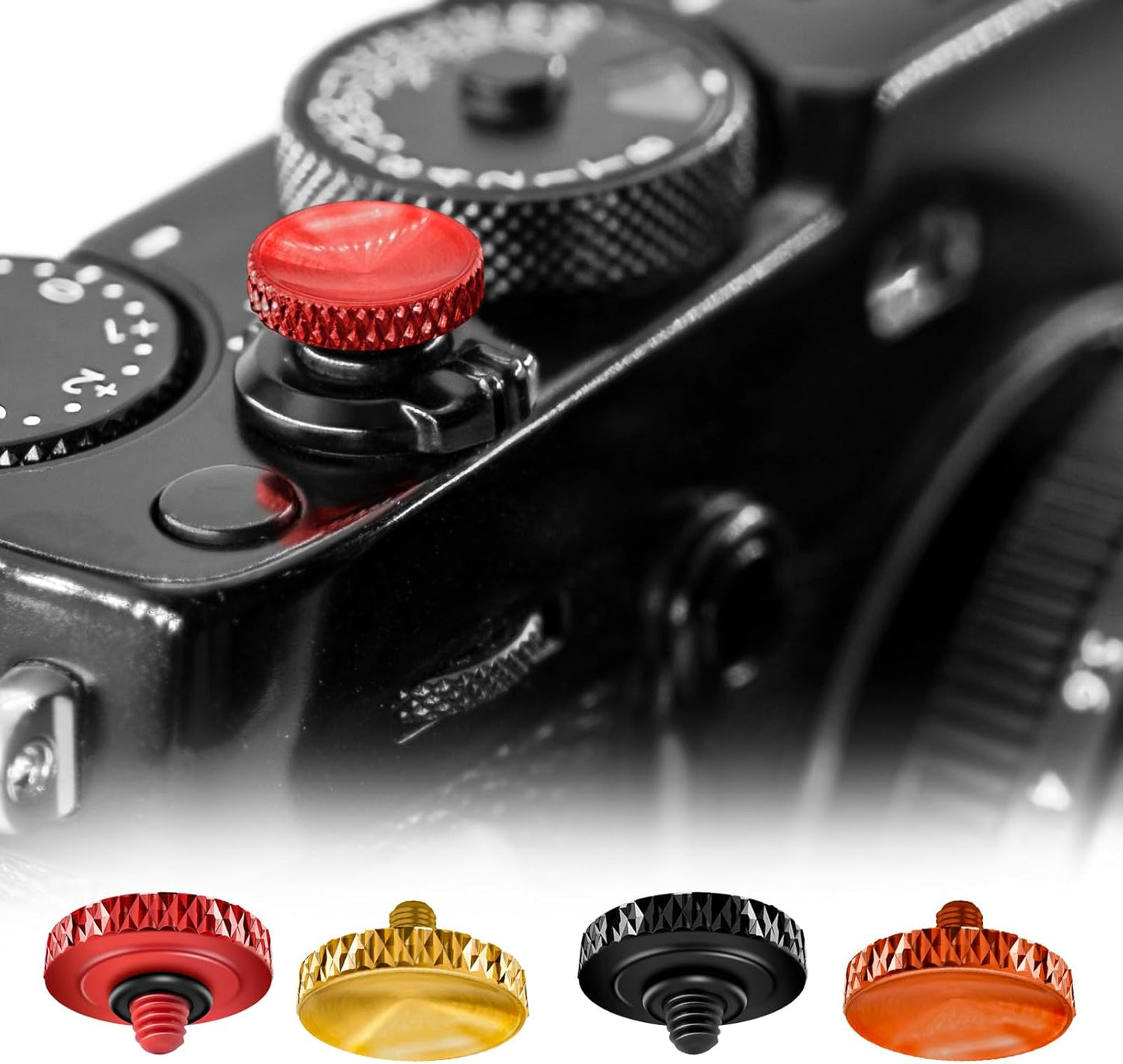 Button,4 X100 X100VI X-T5 X-T4 X-T3 REYGEAK for Fujifilm Camera Shutter Pcs Copper Soft Shutter Release Button,Camera