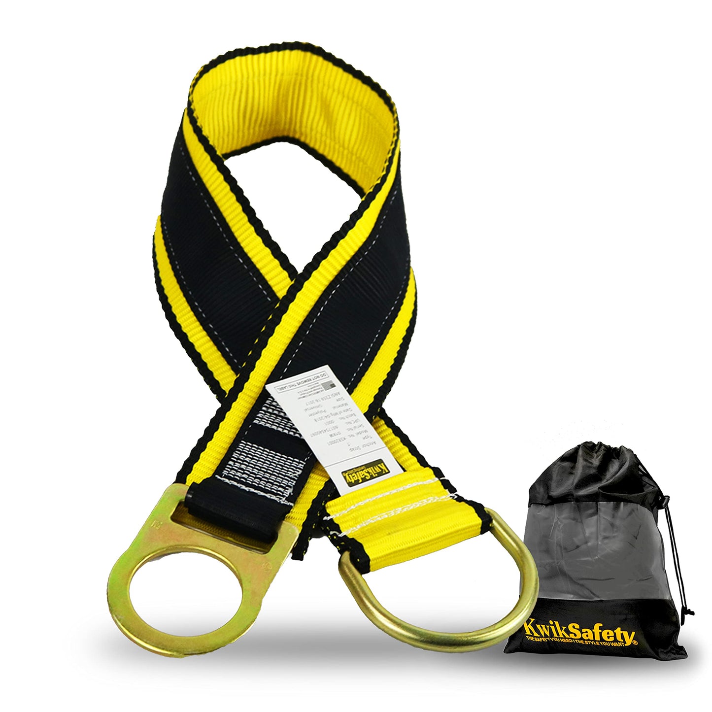 KwikSafety - Charlotte, NC - Gibbon Grip 6 ft Safety Anchor Cross Arm Strap Beam Choker ANSI Fall Arrest System Web Pass Thru Double D Ring Anchorage Sling OSHA Protection Harness Lanyard