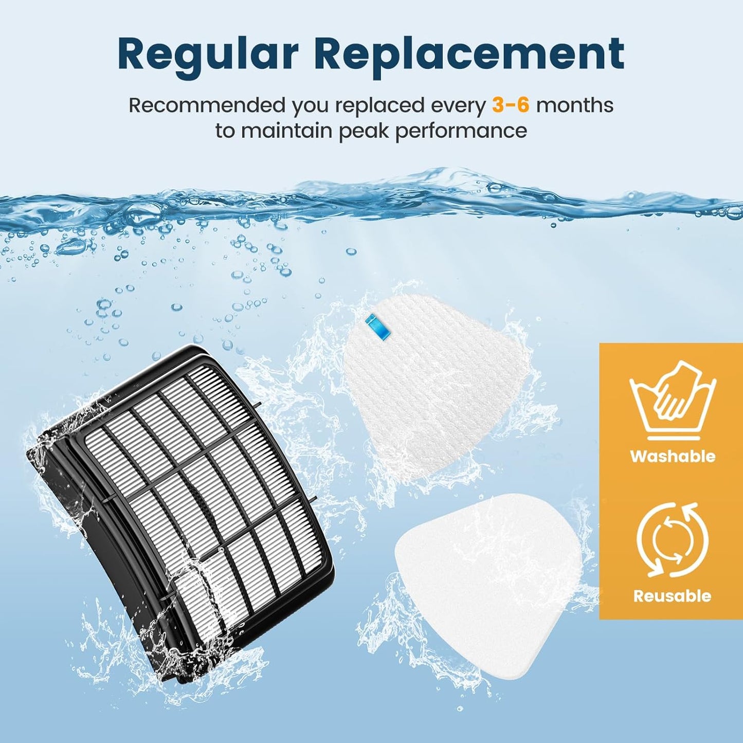 Shark - Foam and Felt Filter Replacement - Compatible with Navigator Lift Away Models - 4 Pack
