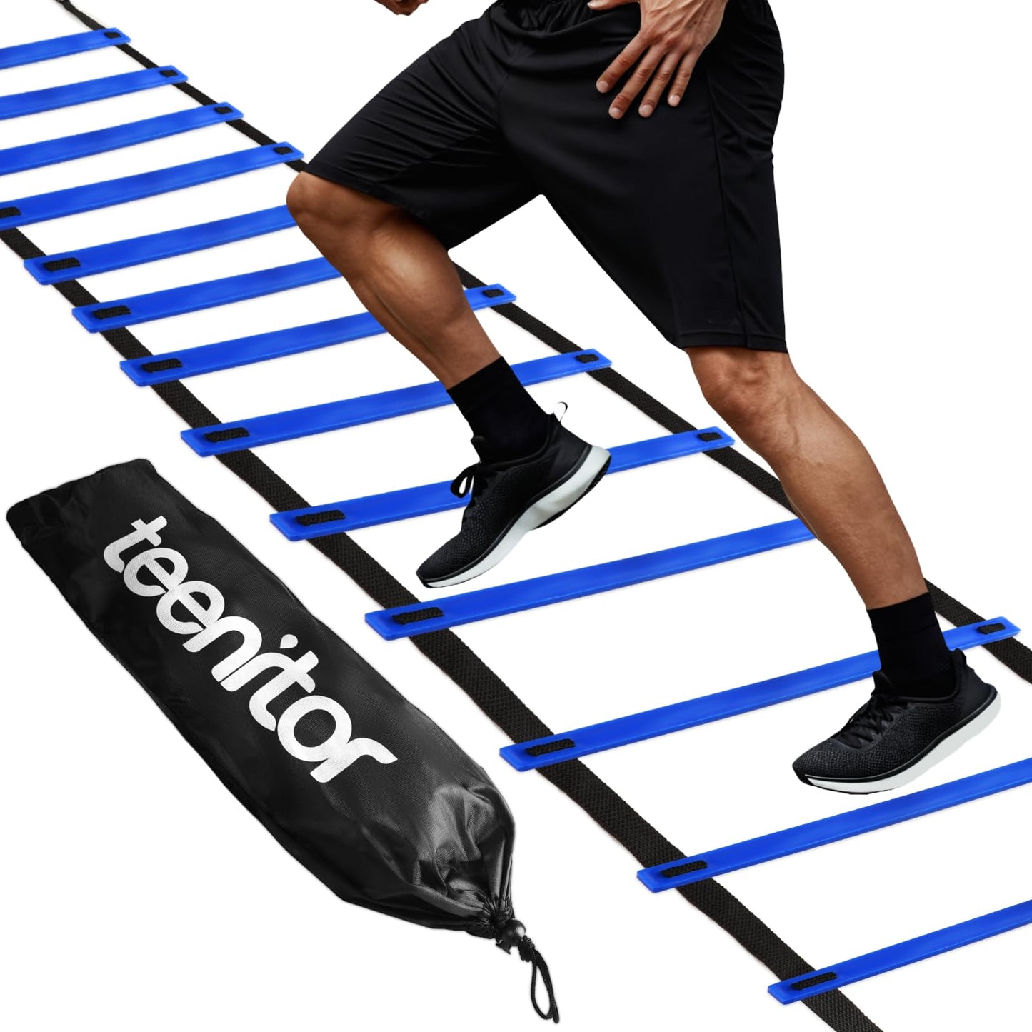 Teenitor Agility Ladders, 13 Rung Agility Ladder Speed Ladder Footwork Ladder with Carry Bag, Workout Ladder for The Ground Training Ladder