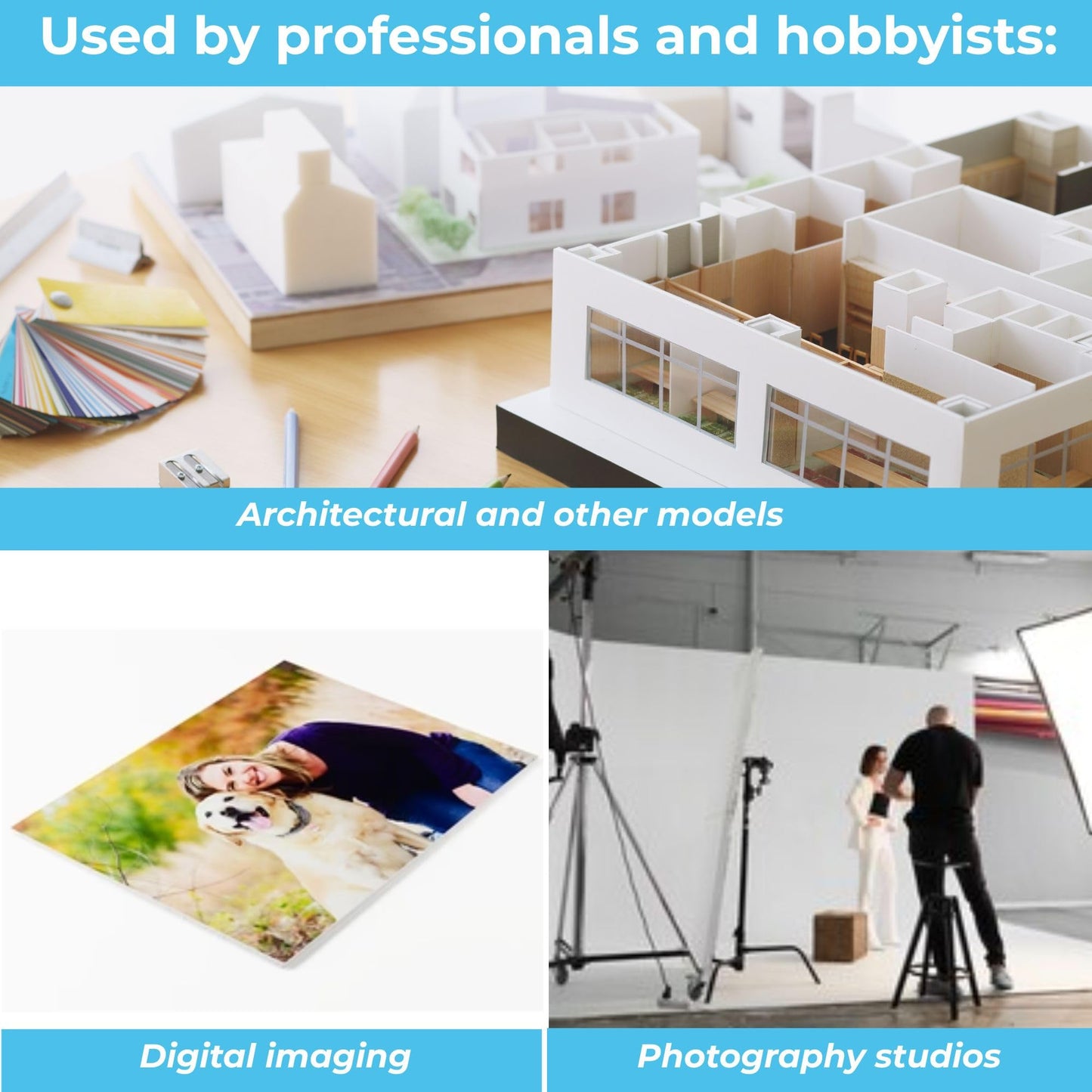 Cutplex Foam Board 13 x 19 x 1/8" – 50 Pack – Thick Regular White Foam Board – Rigid Lightweight Panel – Smooth White Surface for Signs, Mounting & Displays – Professional Graphic Arts & Exhibit Board