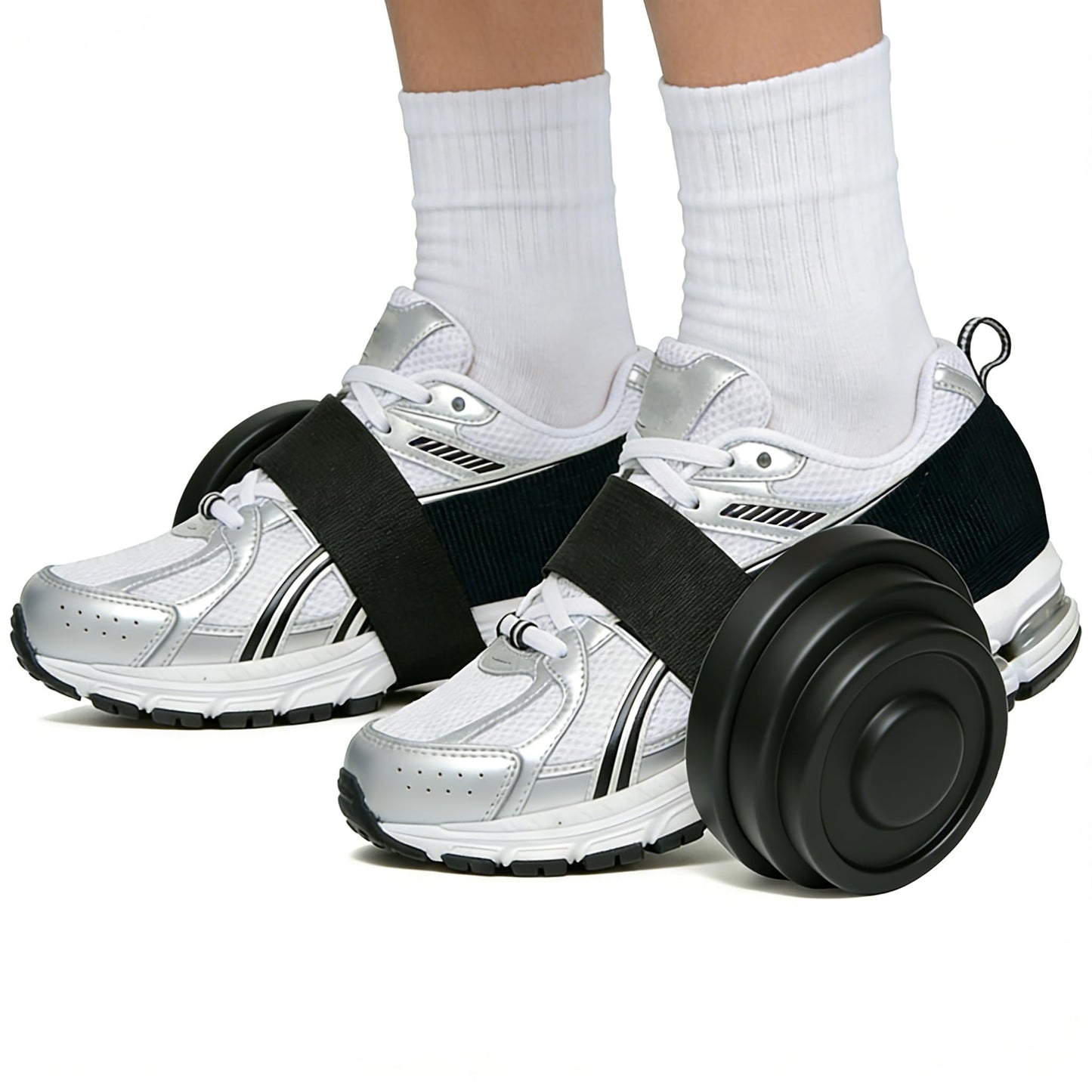 Monkey Dumbbell Foot Attachment, Adjustable Feet Dumbbell Attachment Straps, Tibialis Trainer Strap for Leg Workouts– Leg Extensions, Shin Splint, Hip Flexors, Target Glutes, Hamstring Curls