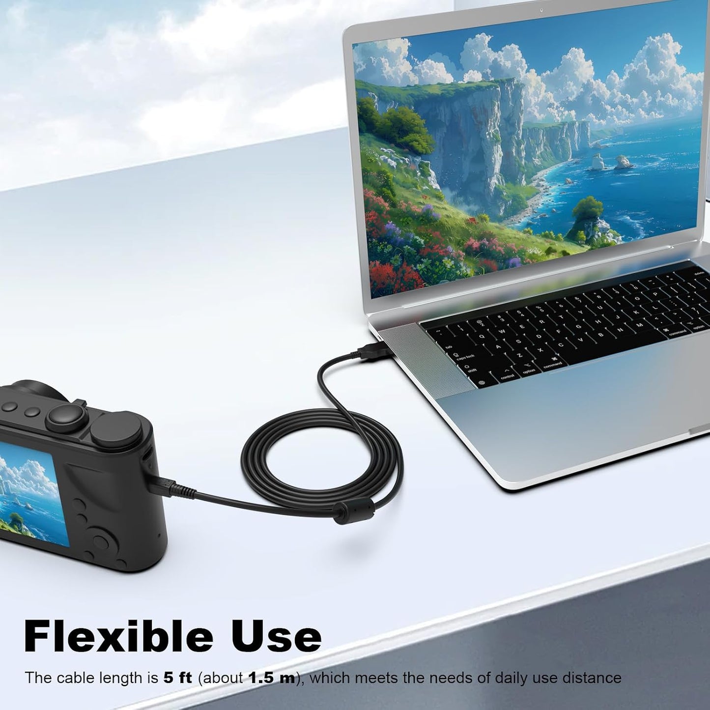 CB-USB1 C-1 C-2, C-200, C-2040 D-100, D-150, E-10, E-100 C300, CX7300, CX7310, CX7330, CX7430 Replacement USB Cable