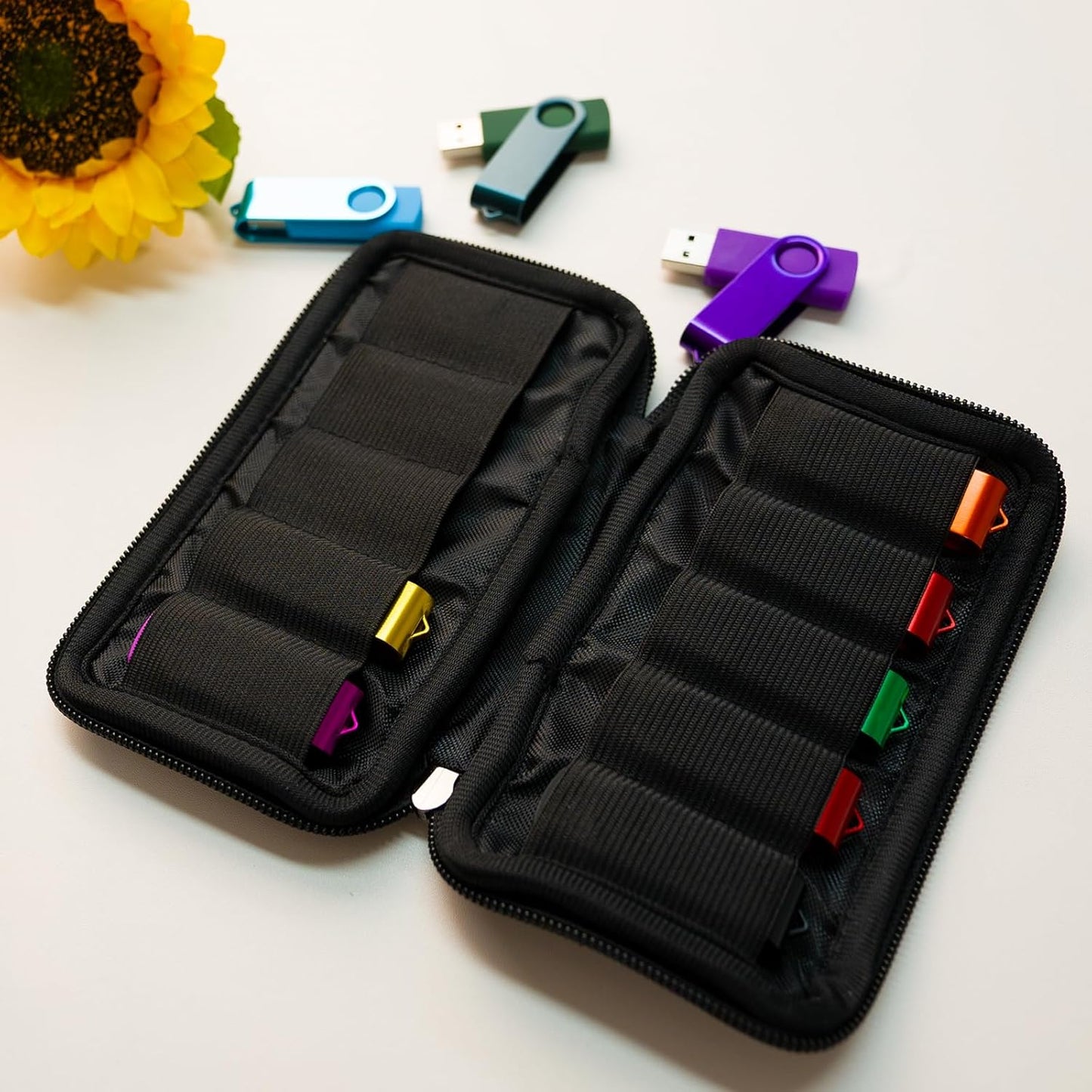 10 Flash Drive Case, USB Drive Holder, Storage Bag for Thumb Drive, Light Weight and Easy to Put into Handbag, Protect