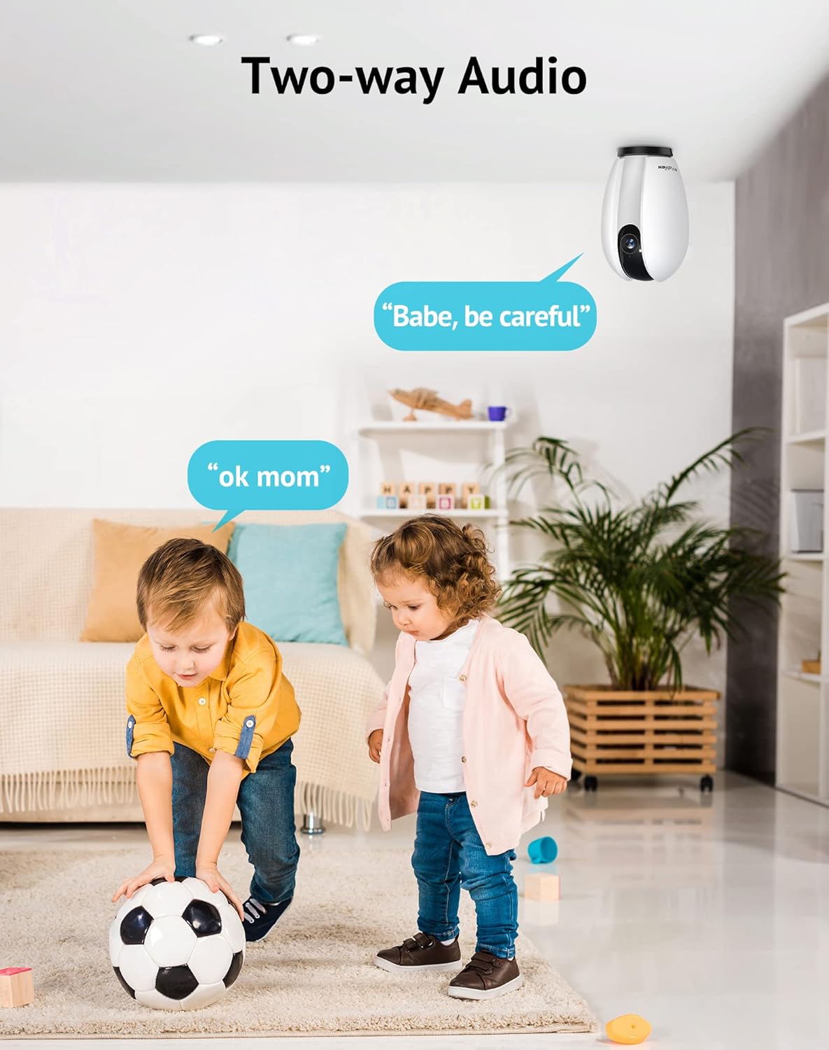 LaView 2k 4MP Security Cameras with Color Night Vision, Cameras for Home Security with Motion Detection, Two-Way Audio