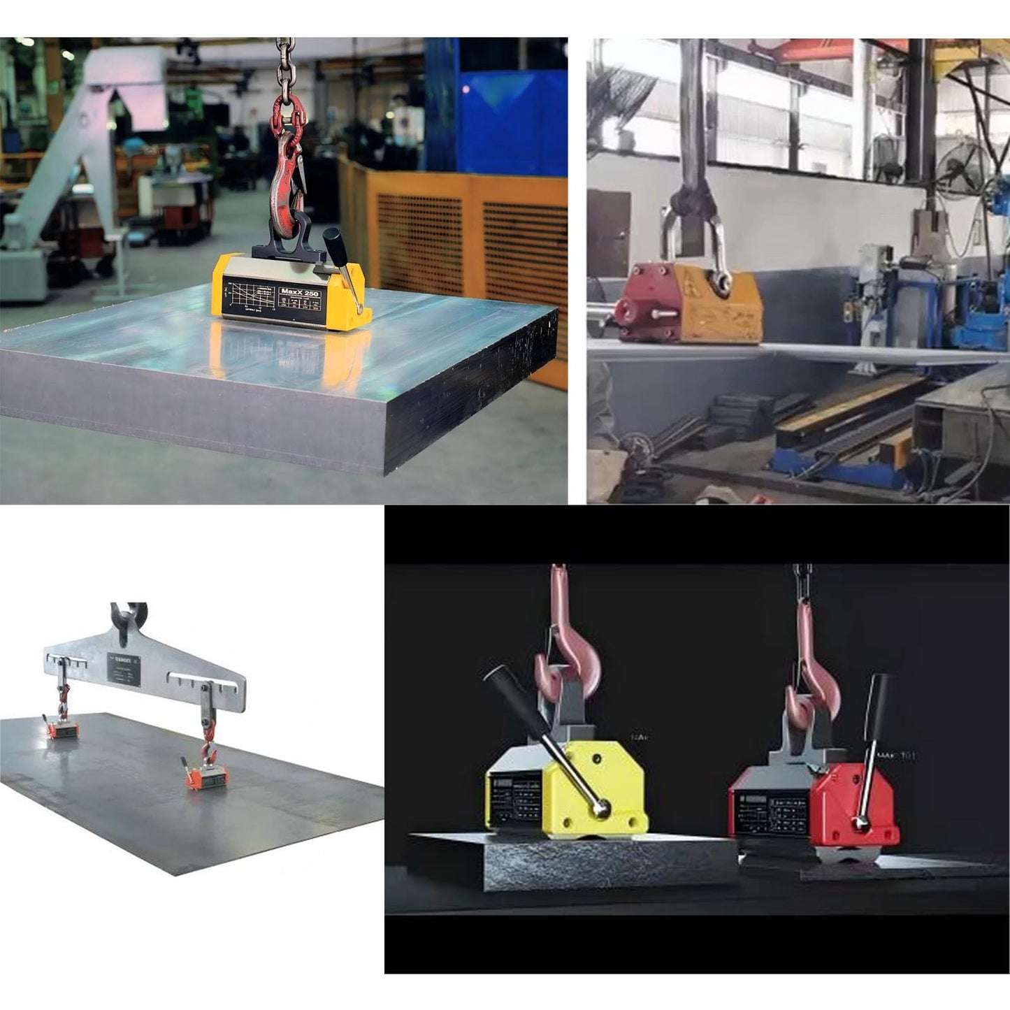 AplysiaTech Lift Magnets Upgraded Version 3.0 Safety Factor,2200 lbs/1000kg Pulling & Lifting Capacity,Heavy Duty Magnetic Lifter with Release,Permanent Lift Magnets for Plate Steel, Board, Round Bar