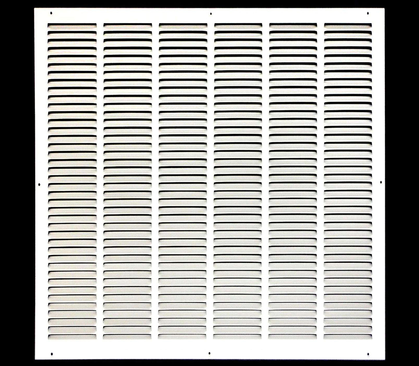 HVAC Premium 28" x 30" [Duct Opening] Flat Stamped Steel Return Air Grille - Sidewall and Ceiling - HVAC Vent Duct Cover - White [Outer Dimensions: 29.75w X 31.75"h]
