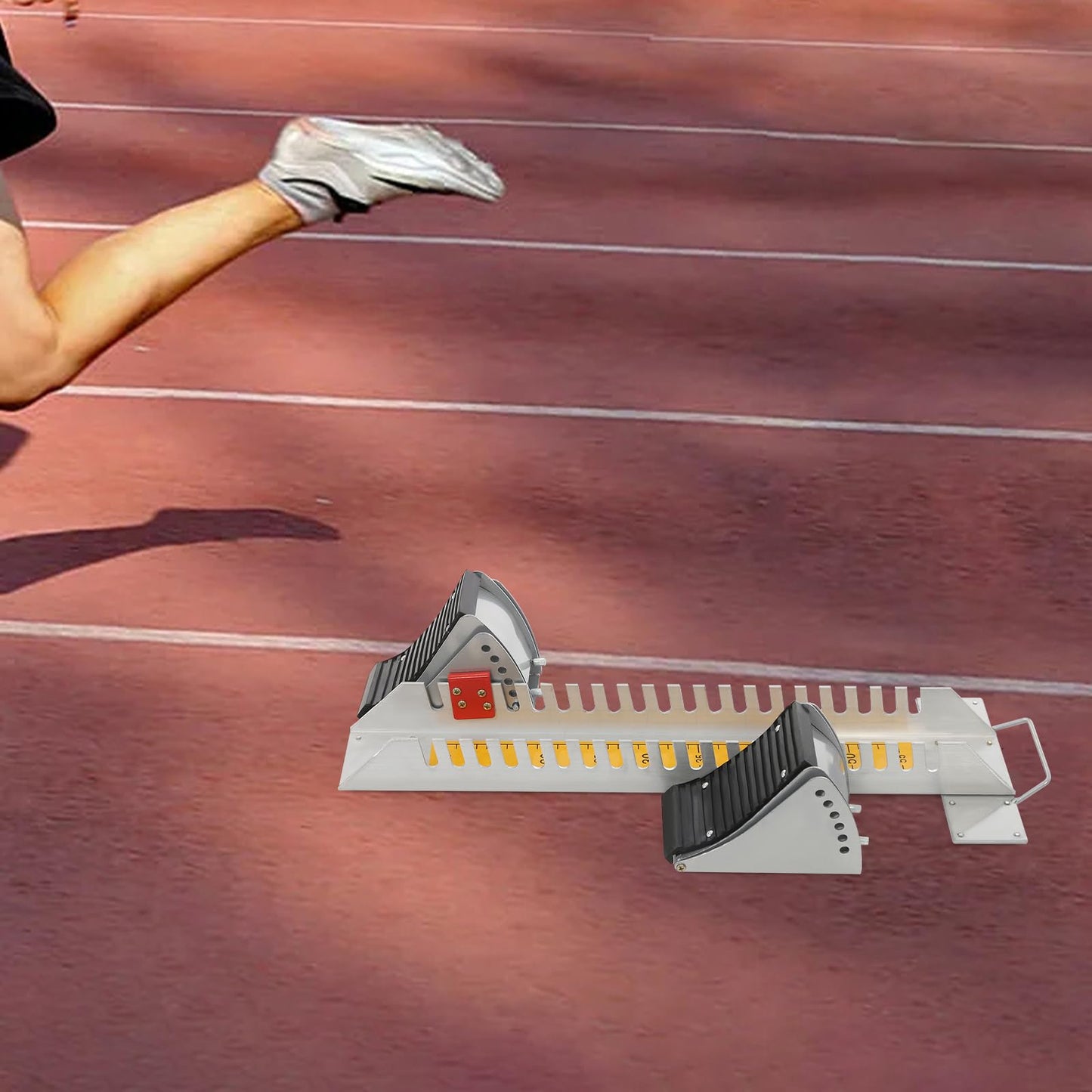 FALUSHAN 6 Angle Adjustable Starting Block,Multi-Function Athletics Track Starting Block,Athletics Scholastic Running Track Assistant for Plastic Cinder Track Sprinting Training