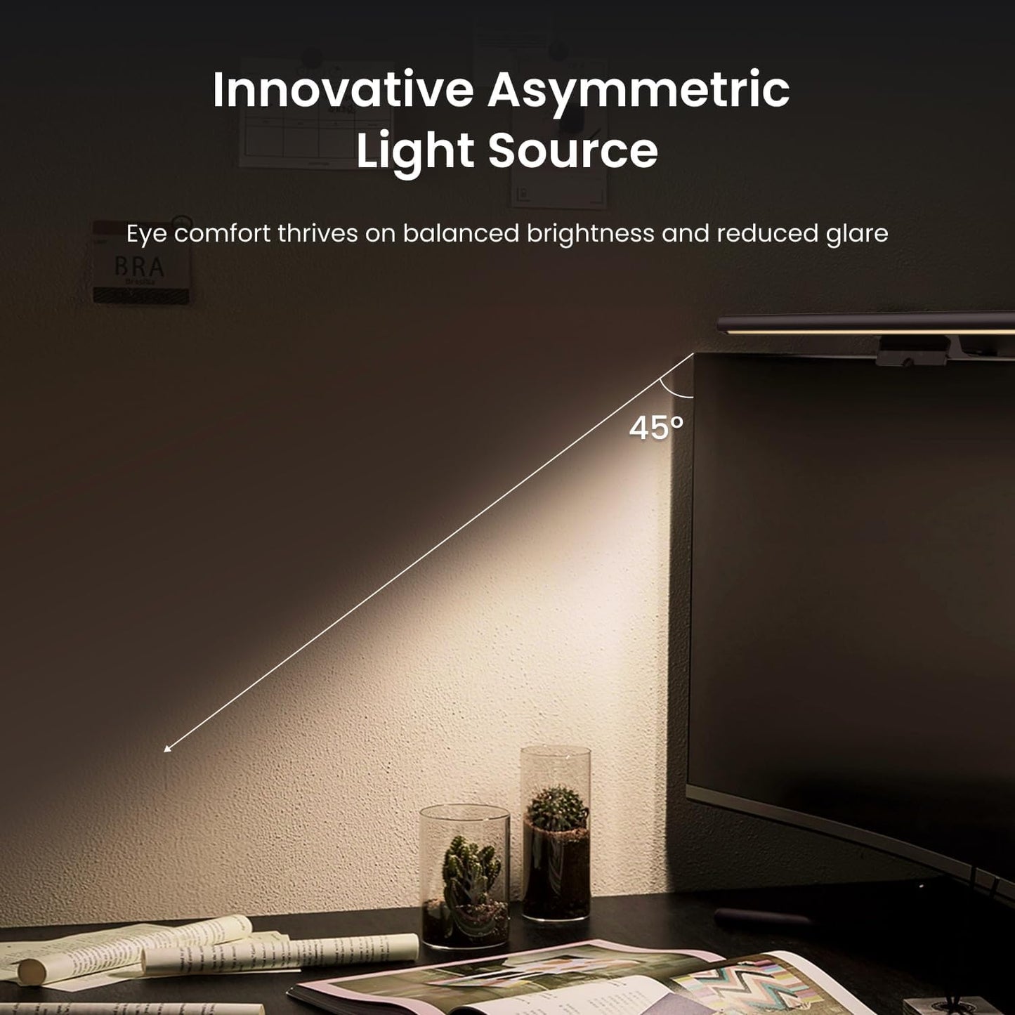 250LM Dimming YEELIGHT Monitor Light Bar, Computer Monitor Lamp, No Glare Eye-Care LED Screen Bar, Touch Control USB