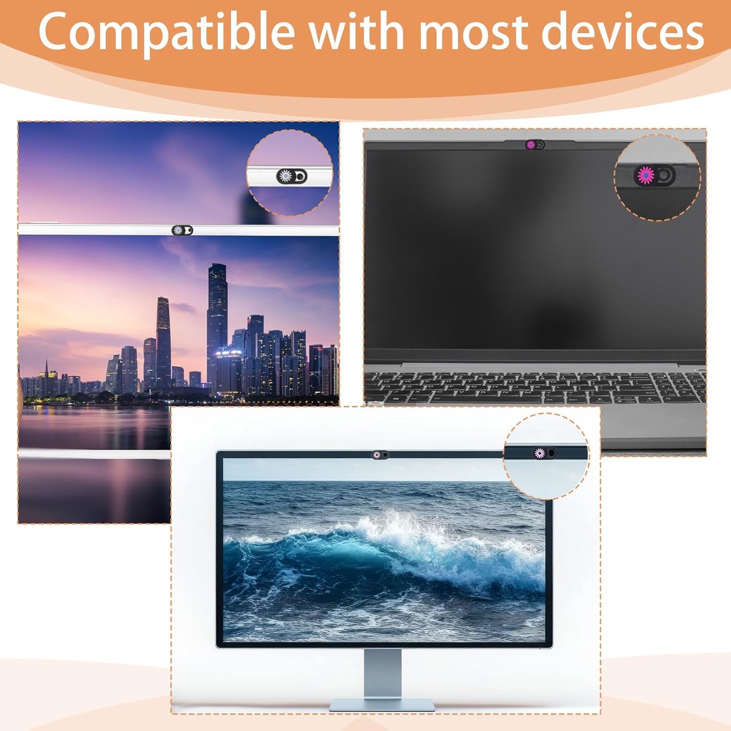 Xelsluthe 6 Pack Laptop Camera Cover Slide, Computer Camera Cover Slide, Webcam Privacy Protector for Laptop, Computer