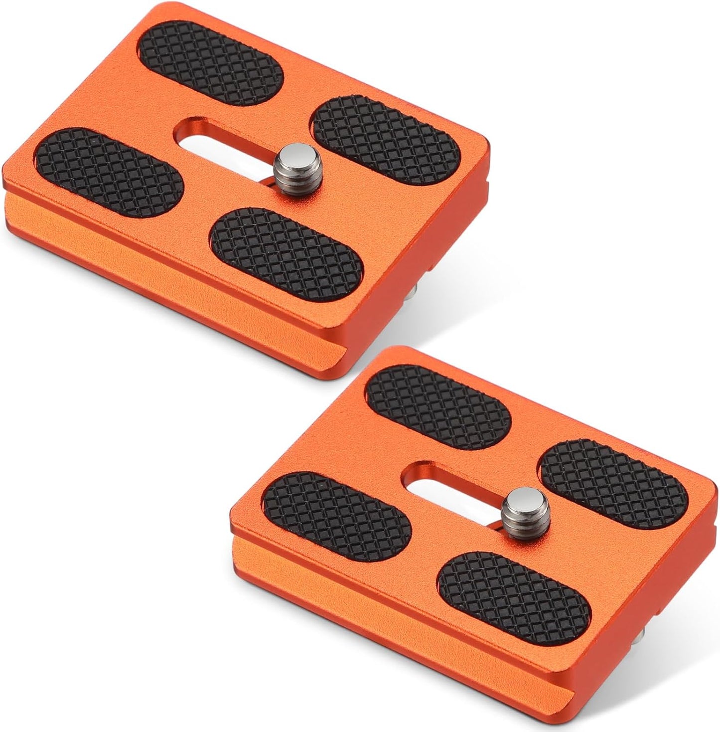 Frienda 2 1/4''-20 Head(Orange,Pu50) Pieces Metal Quick Release Plate with Camera Screw Tripod Mount Plate Fits