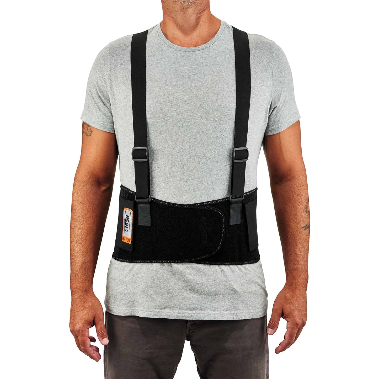 Ergodyne ProFlex 1650 Back Support Belt, 7.5" Elastic, Adjustable, Removeable Straps, Large