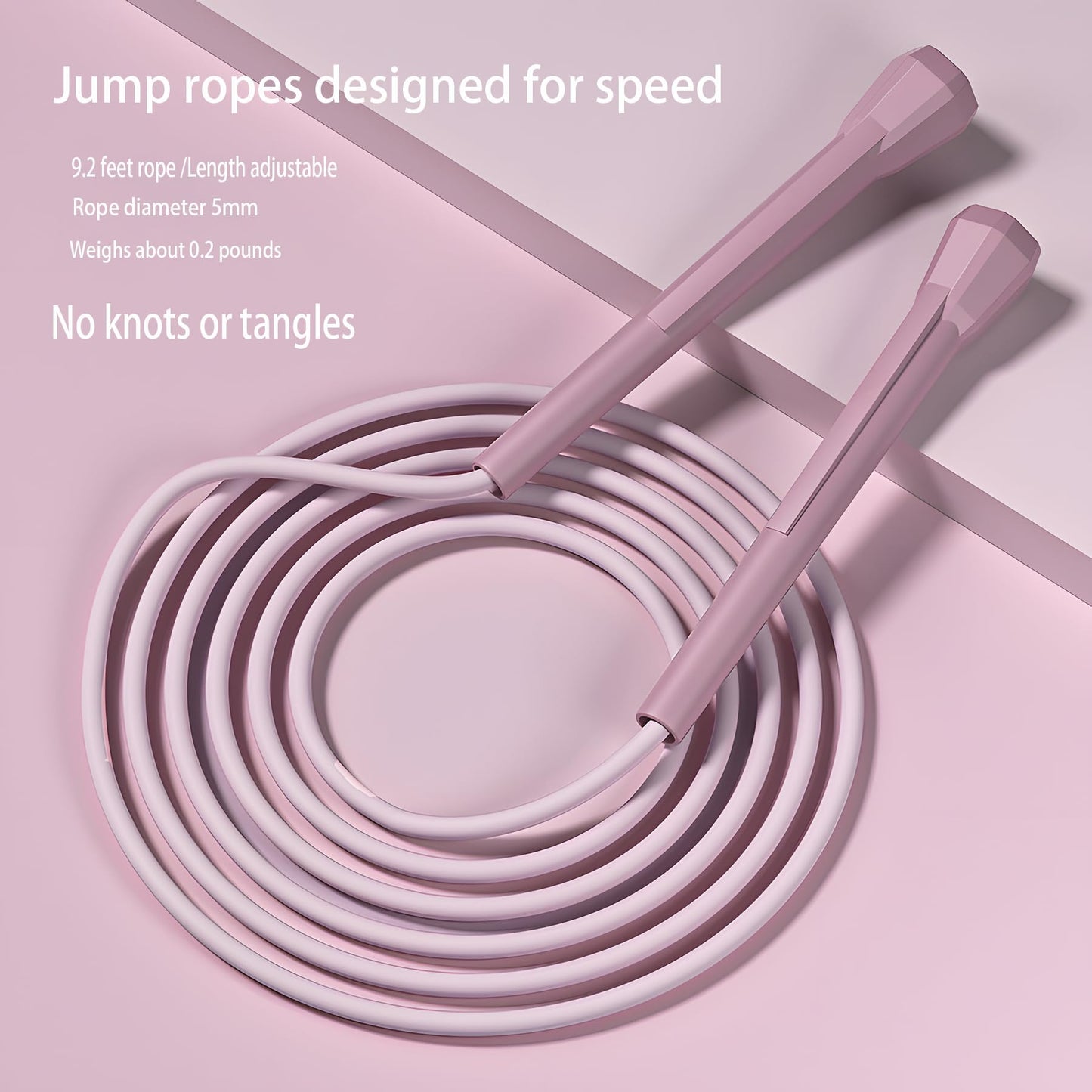GSMIEY Jump Rope - for Fitness Training, Weight Loss, Cardio, and Crossfit Workouts - Lightweight PVC Skipping Rope for Home Gym & Agility (3PC)