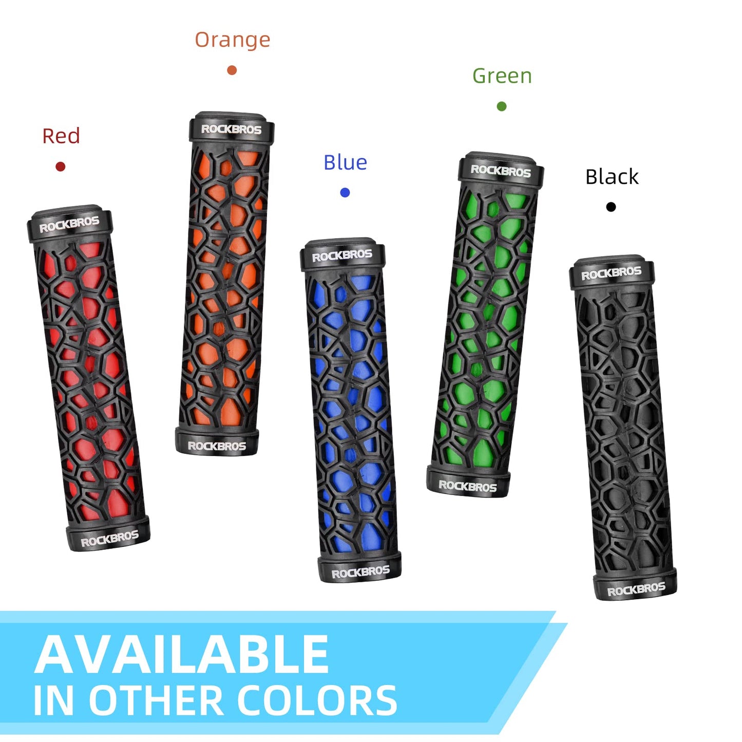 ROCKBROS Bike Handlebar Grips Double Lock-on Bike Grips Non-Slip Bicycle Handlebar Grips for MTB, BMX, Scooters, Folding Bikes 22.2mm