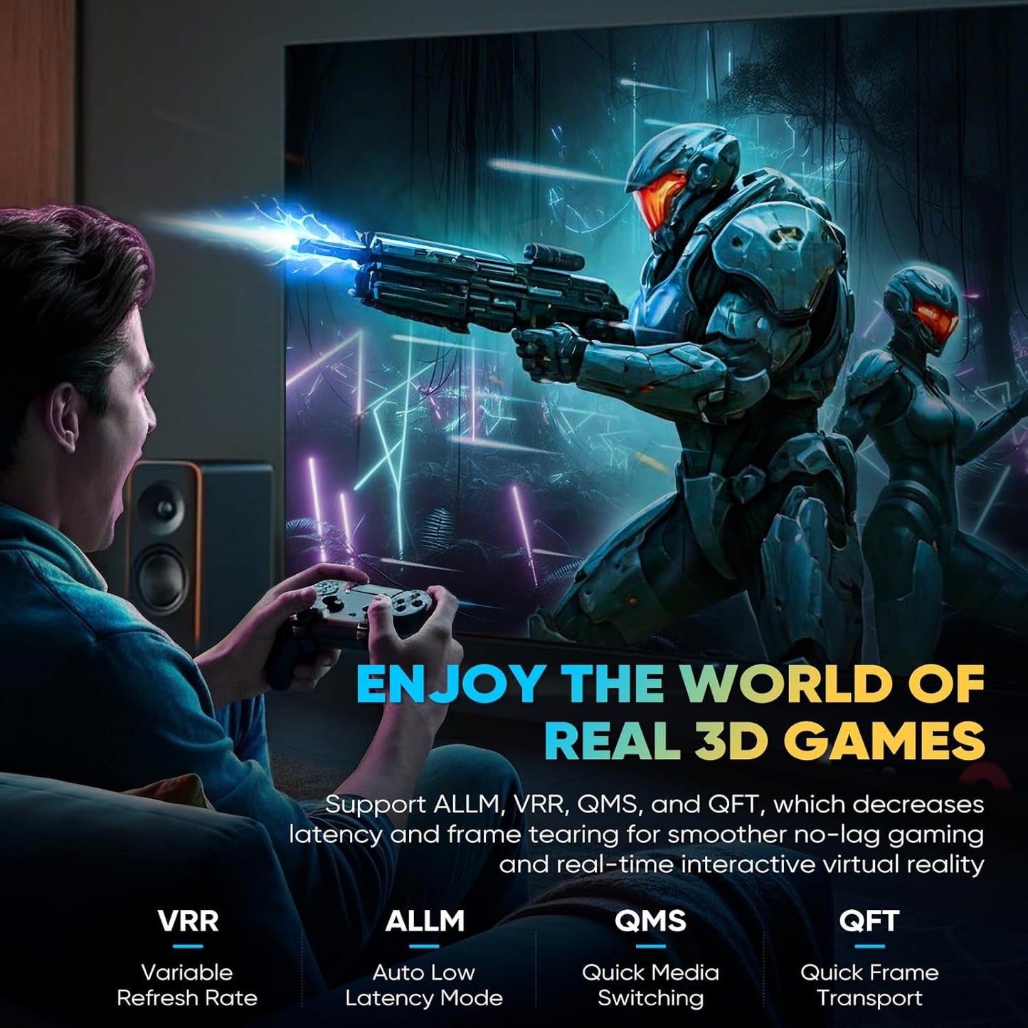 Yuaice 10K 8K 4K 2.1 1.5FT/0.45M, 48Gbps 8K@60Hz 4K@120Hz, 2.2 2.3, HDR10, TV/PS5/Xbox/HDTV/Blu-ray HDMI Cable Ultra