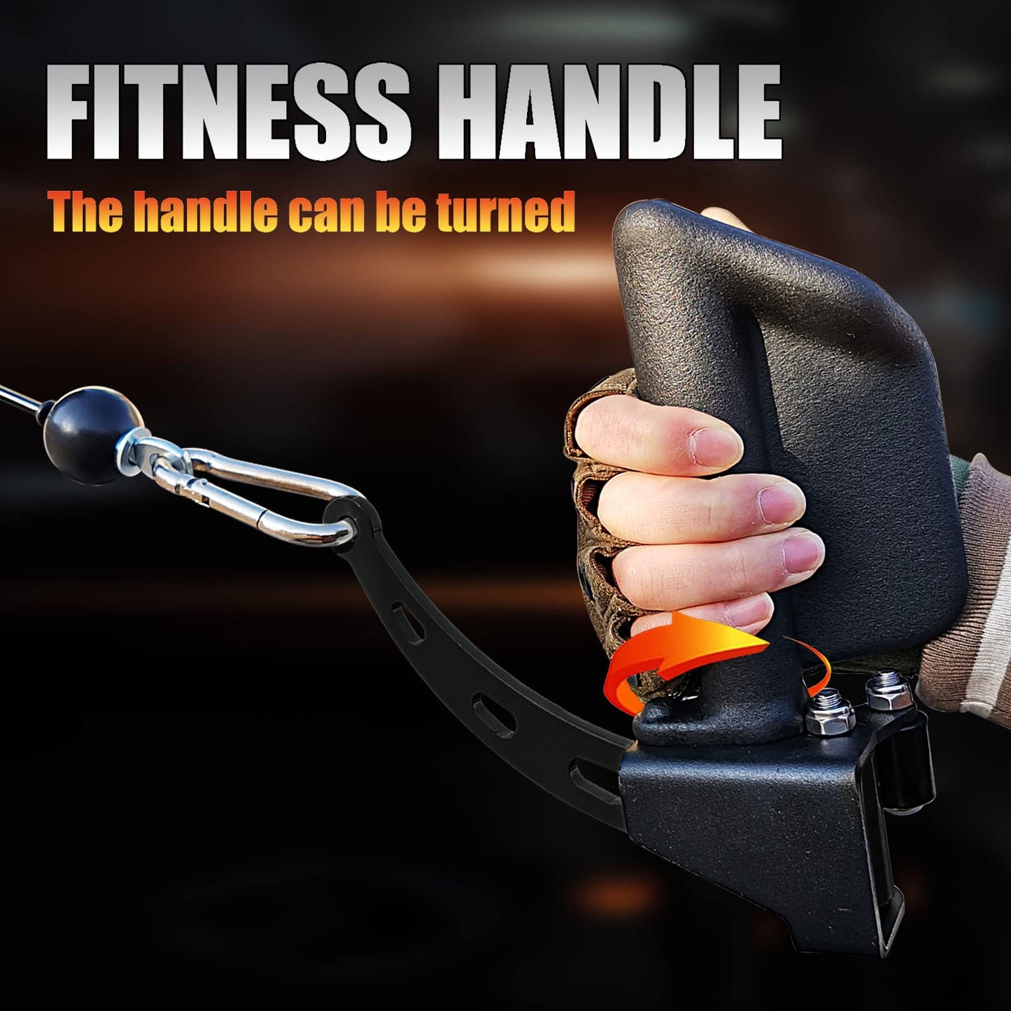 KORIKAHM Adjustable Lat Pull down Bar, Cable Machine Attachments for Gym, Home Gym Fitness T-bar Row Pulldown Attachments, Lat Pull Down Machine Wide Grip Neutral Grip Handle (SP-B04)