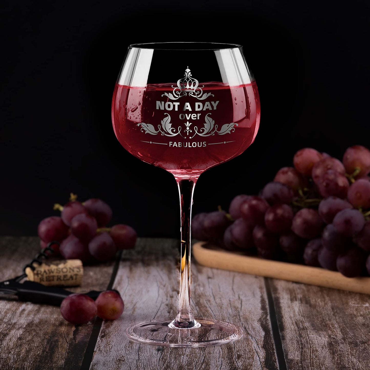 Gifts For Women,Not a Day Over Fabulous Personalized Wine Glasses Birthday Gifts Wine Glass Mothers Day Gifts For Women, Unique Gift Ideas for Her Mom Friends Female Her Wife Girlfriend Coworkers