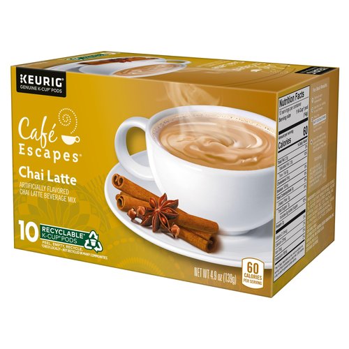 Café Escapes Chai Latte, Single-Serve K-Cup Pods, 60 Count