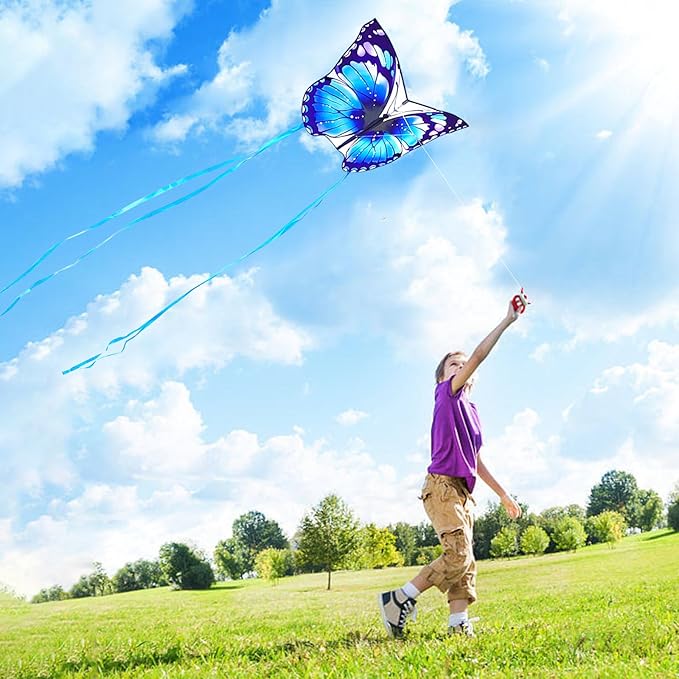 Mint's Colorful Life Butterfly Kite for Kids & Adults Easy to Fly, Large Single Line Kites with 300ft String Kite Handle