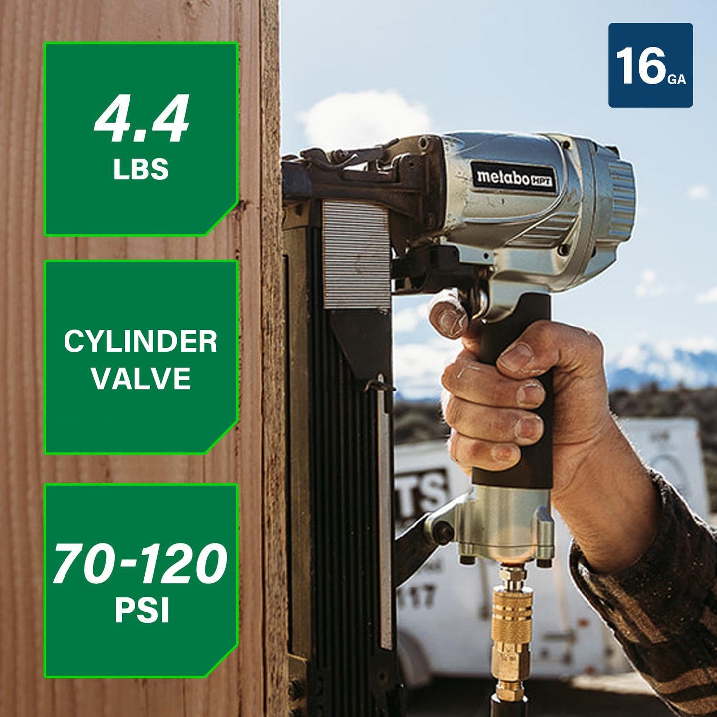 Metabo HPT ½-Inch Standard Crown Stapler | Pro Preferred Brand of Pneumatic Nailers | 16 Gauge | Accepts 3/4-Inch to 2-Inch Staples | Ideal for Insulation, Sheathing, & Subfloor Installation | N5010A