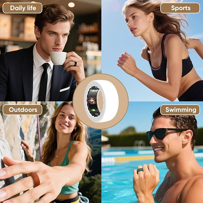 Ring Cover Compatible with Oura Ring Gen 4 /Gen 3/ Samsung Galaxy/RingConn/ULTRAHUMAN, Anti-Scratch Elastic Silicone Case Protector for Men Women Working Out Gym