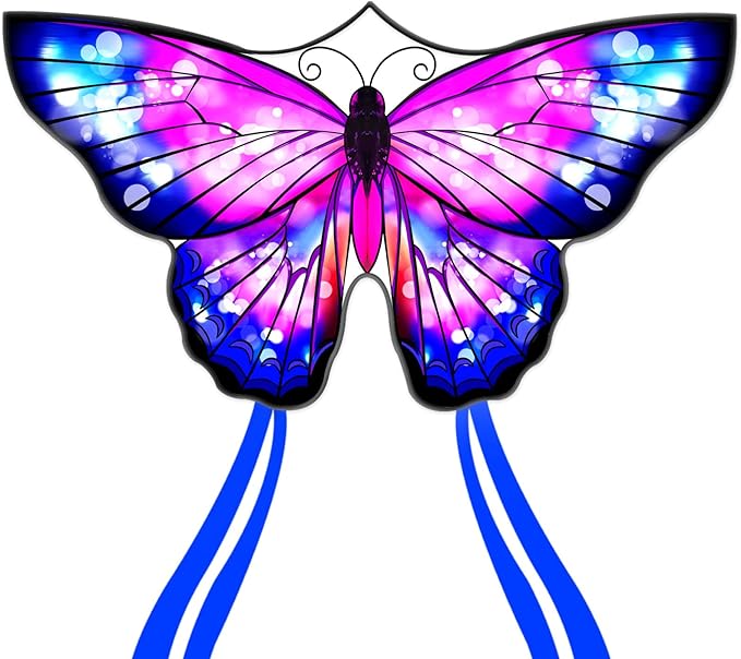 Mint's Colorful Life Butterfly Kite for Kids & Adults Easy to Fly, Large Single Line Kites with 300ft String Kite Handle