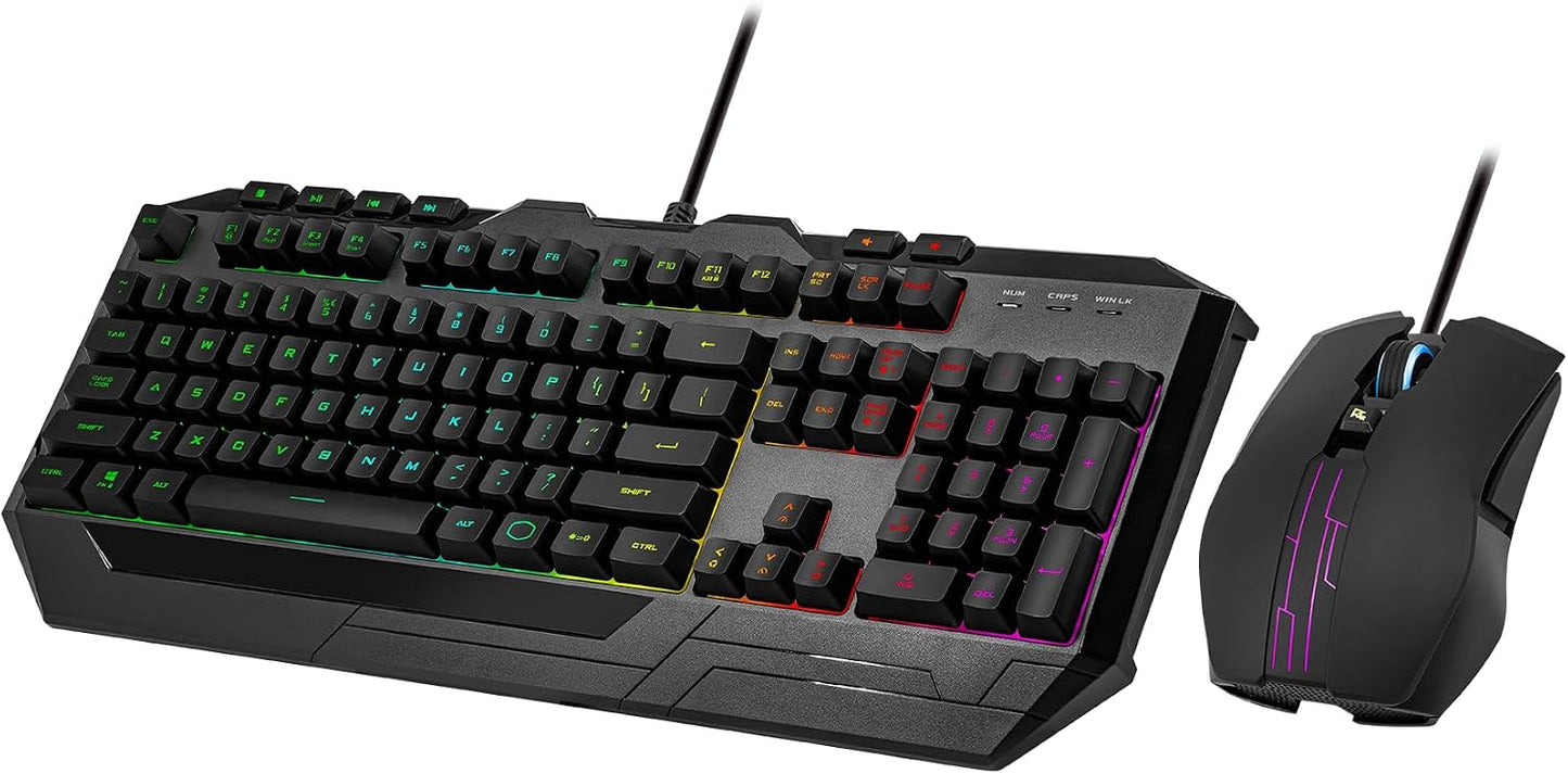 Cooler Master 3 6-Zone 26-Key 5-Zone 4800 Devastator RGB Gaming Keyboard | Mouse Combo, RGB Keyboard, Rollover
