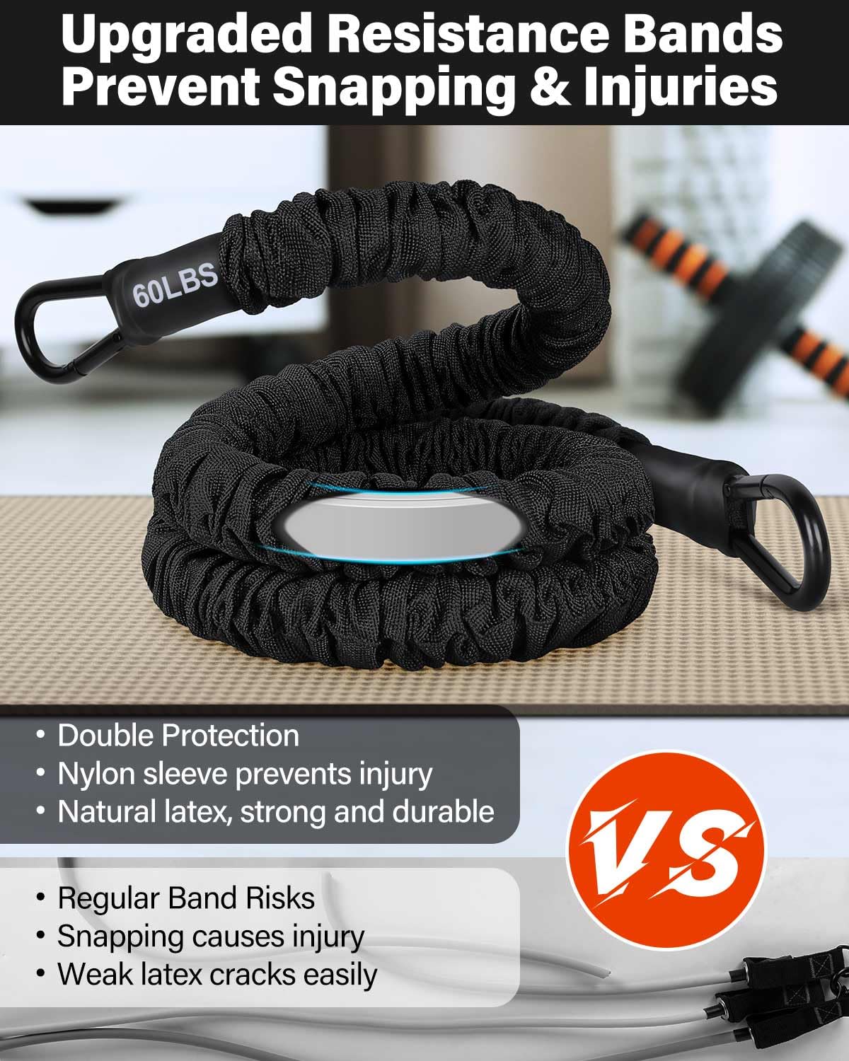 Resistance Bands, Exercise Bands, Resistance Bands for Working Out, Pull Up Assistance Bands, Work Out Bands with Handles for Men and Women Fitness, Strength Training Equipment