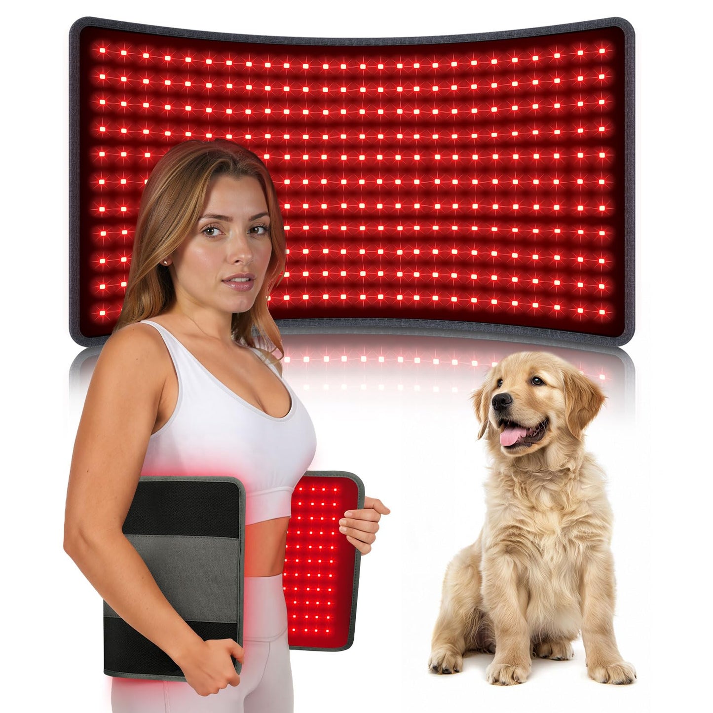Comfytemp 12'' x 24'' Red Light Therapy Mat for Body, FSA Eligible HSA Near Infrared Light Therapy Pad, 660nm & 850nm Light Blanket for Back Belly Knee Joints Muscle