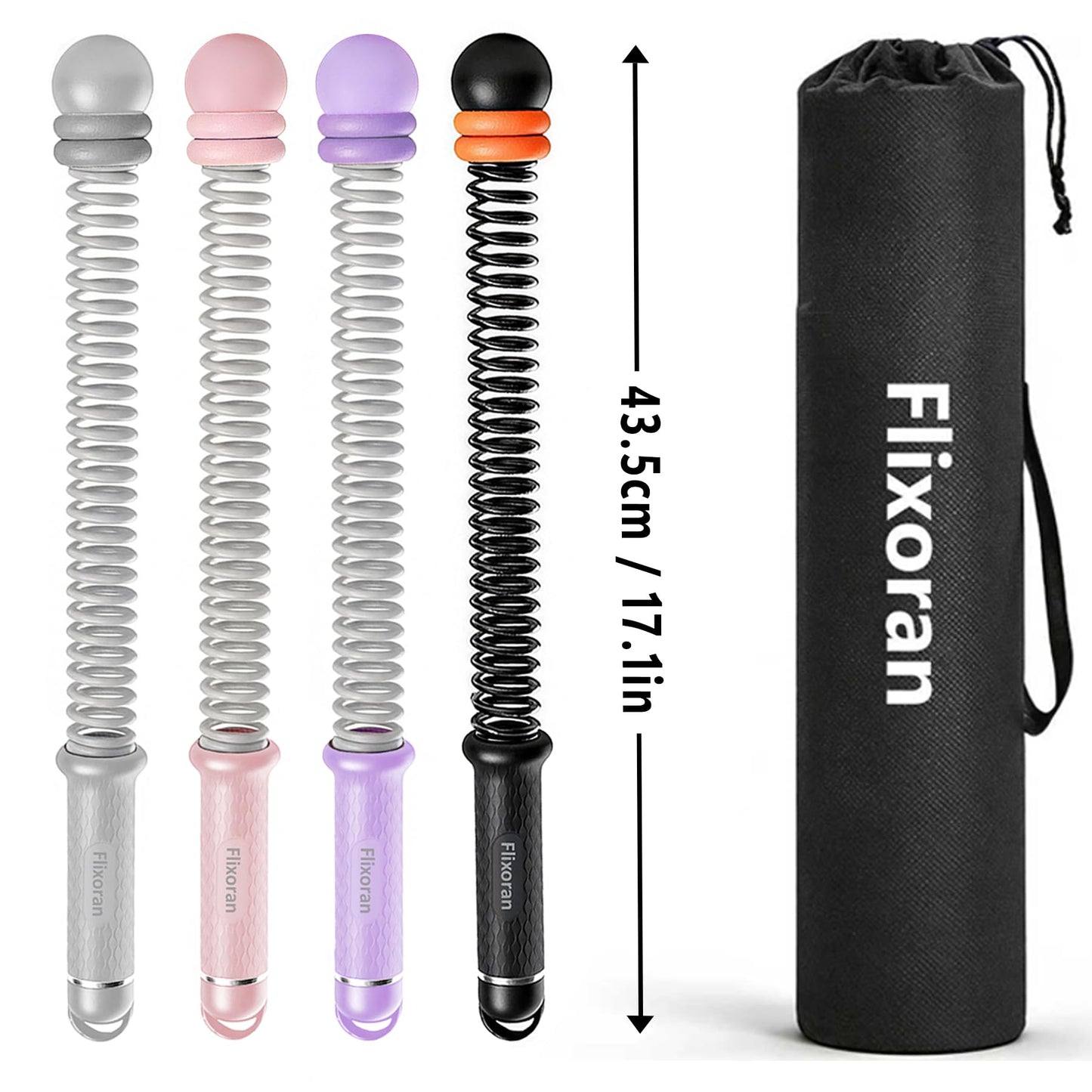Cordless Battle Ropes Adjustable Trainer, Ropeless Weighted Portable Exercise Equipment for Home Gym Workouts, Compact Arm Strength for Men Women, Heavy Flex Rope Stick Fitness Gift