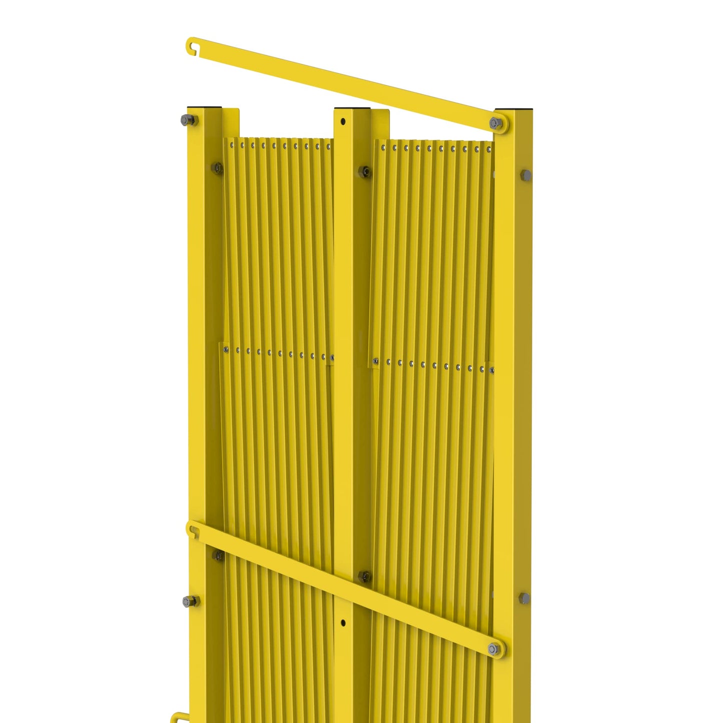 Trafford Industrial Heavy-Duty Expandable Metal Safety Gate Barrier (72.5" H x 20' W, Expands to 20 ft)