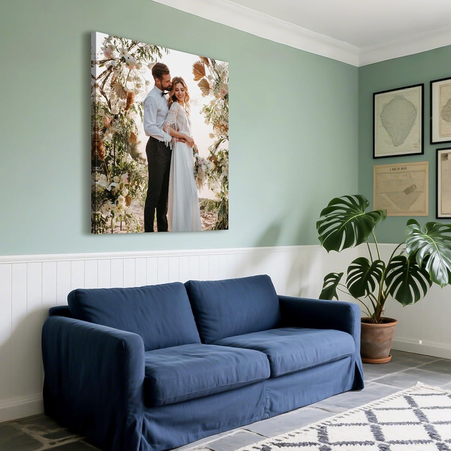 Skiennix Custom Canvas Prints - Personalized Photo Wall Art for Weddings, Family & Home Decor | 16x20 Wrapped Frame
