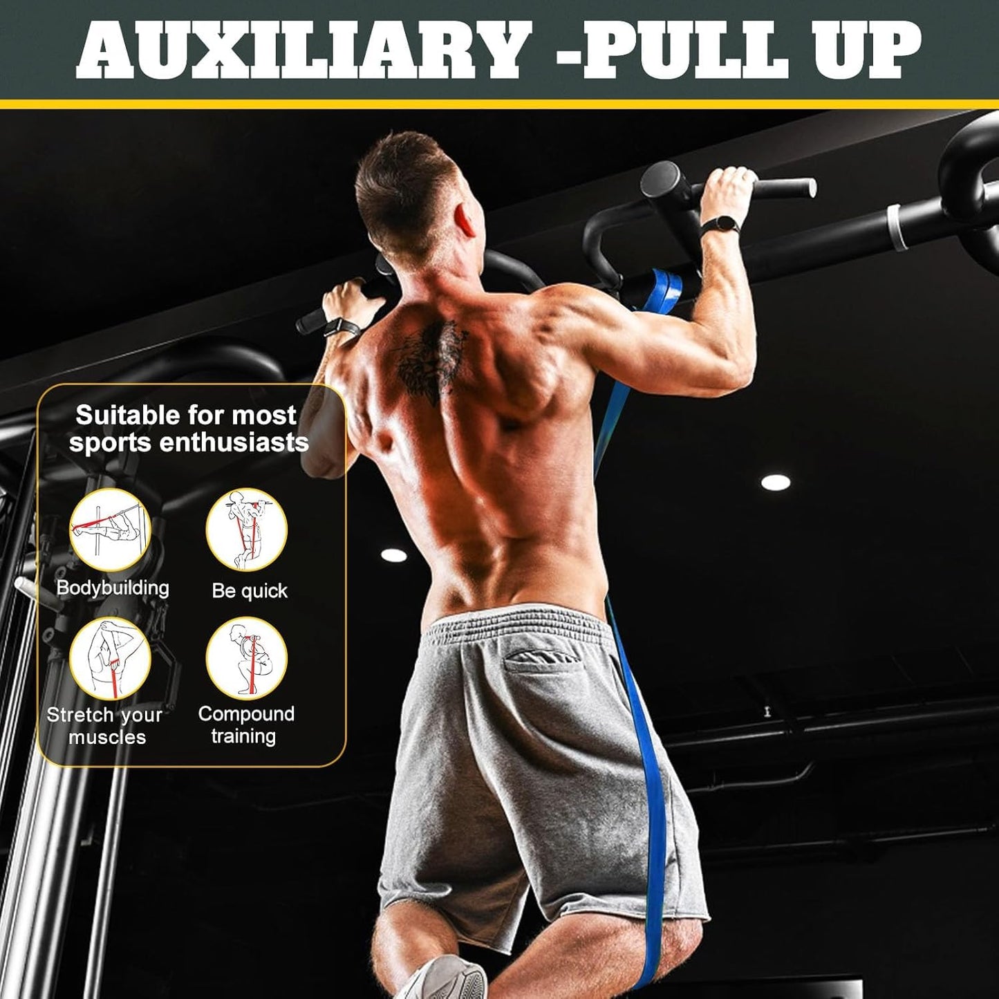 Resistance Bands,Exercise Bands,Resistance Bands for Working Out,Pull Up Bands, Workout Equipment,Workout Bands for Men Women,Stretch Bands for Home Exercise,Physical Therapy