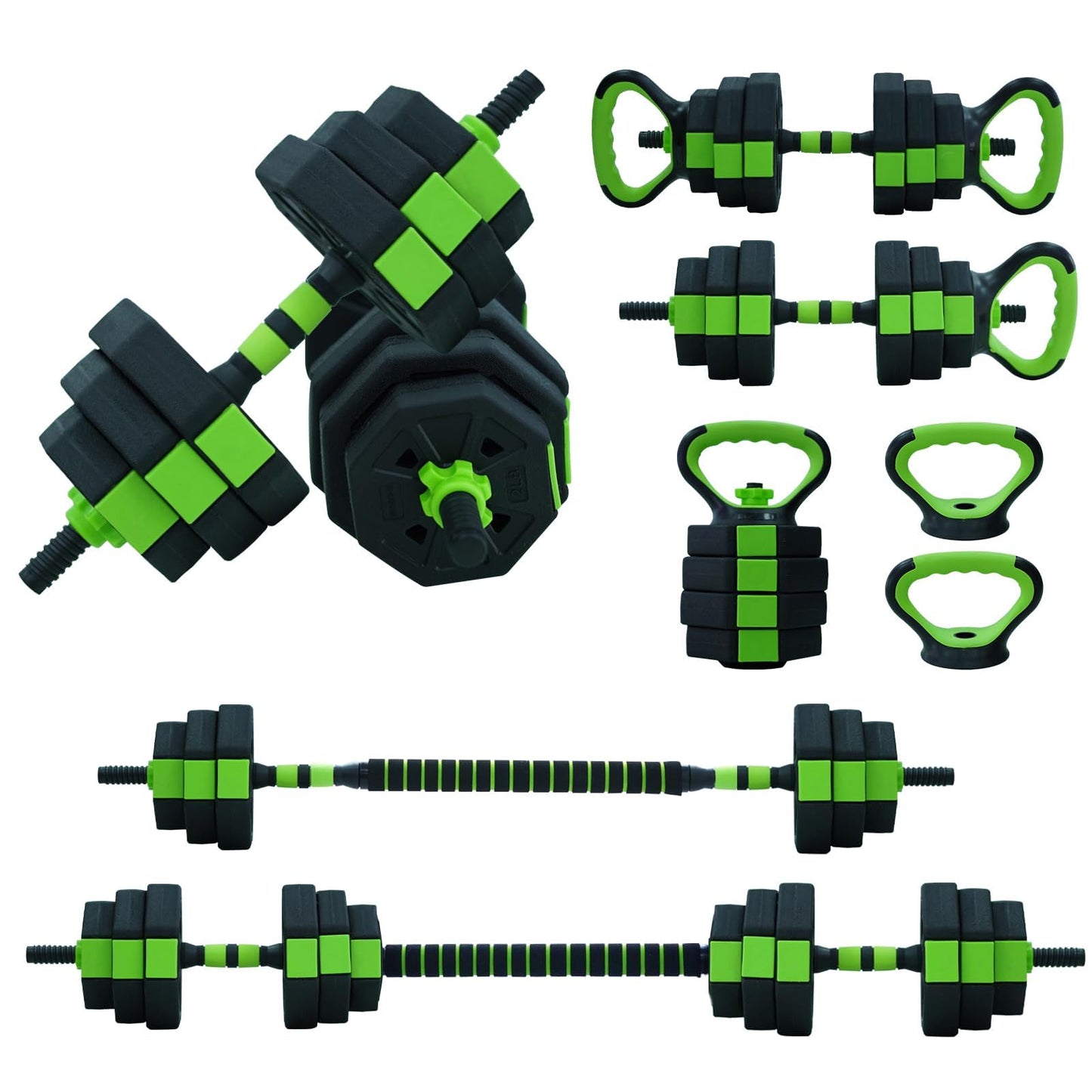 44 Lb Adjustable Dumbbell Weight Set, Free Weights Dumbbells Set for Home Gym,Iron Handle Grip,Octagon