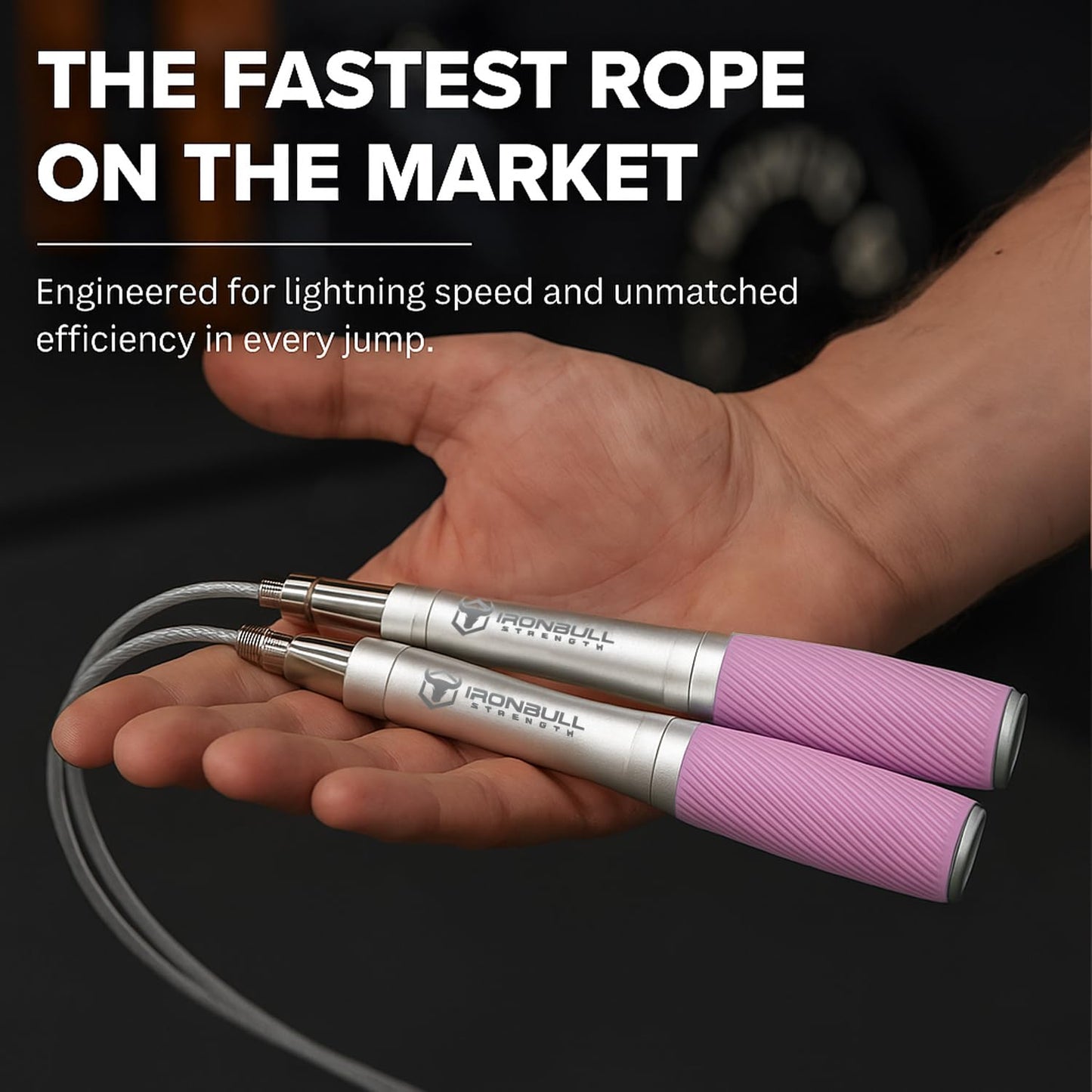 Jump Rope for Men & Women - Ultra-Fast, High Speed Jump Rope - Self-Locking Screw-Free Design with Aluminum Handles and Silicone Textured Grips - Precision Engineered for Maximum Performance - Skipping Rope for Workout Fitness, Cross Training & Home Exerc