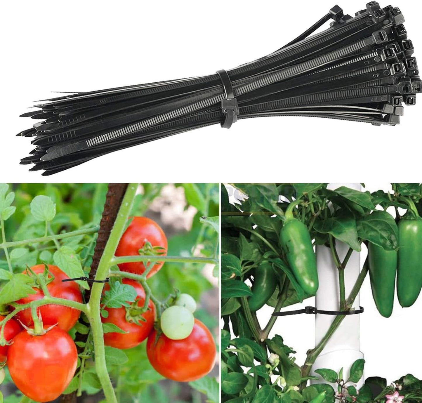 100Pcs 8 Inch 40lbs Heavy Duty Industrial Zip Toes Tensile Strength Releasable Black Tie Wraps Reusable Zip Toes Tie