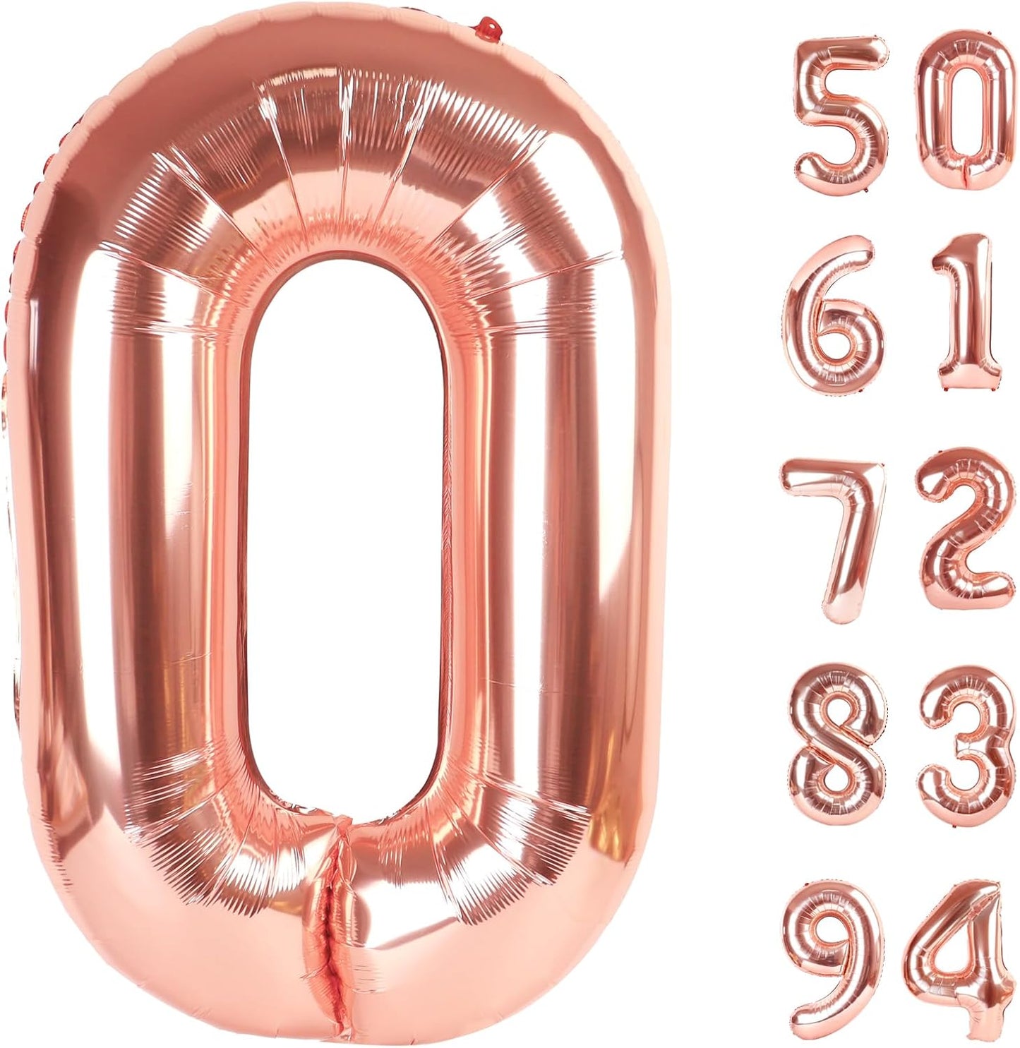 Rose Gold Number Balloons by [Brand Name] - 40 Inch 0 Balloon for Birthday Party Decorations | Perfect for All Ages